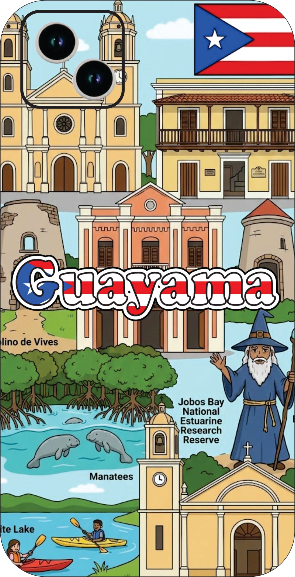 Puerto Rico Towns 3D Phone Case - iPhone & Android