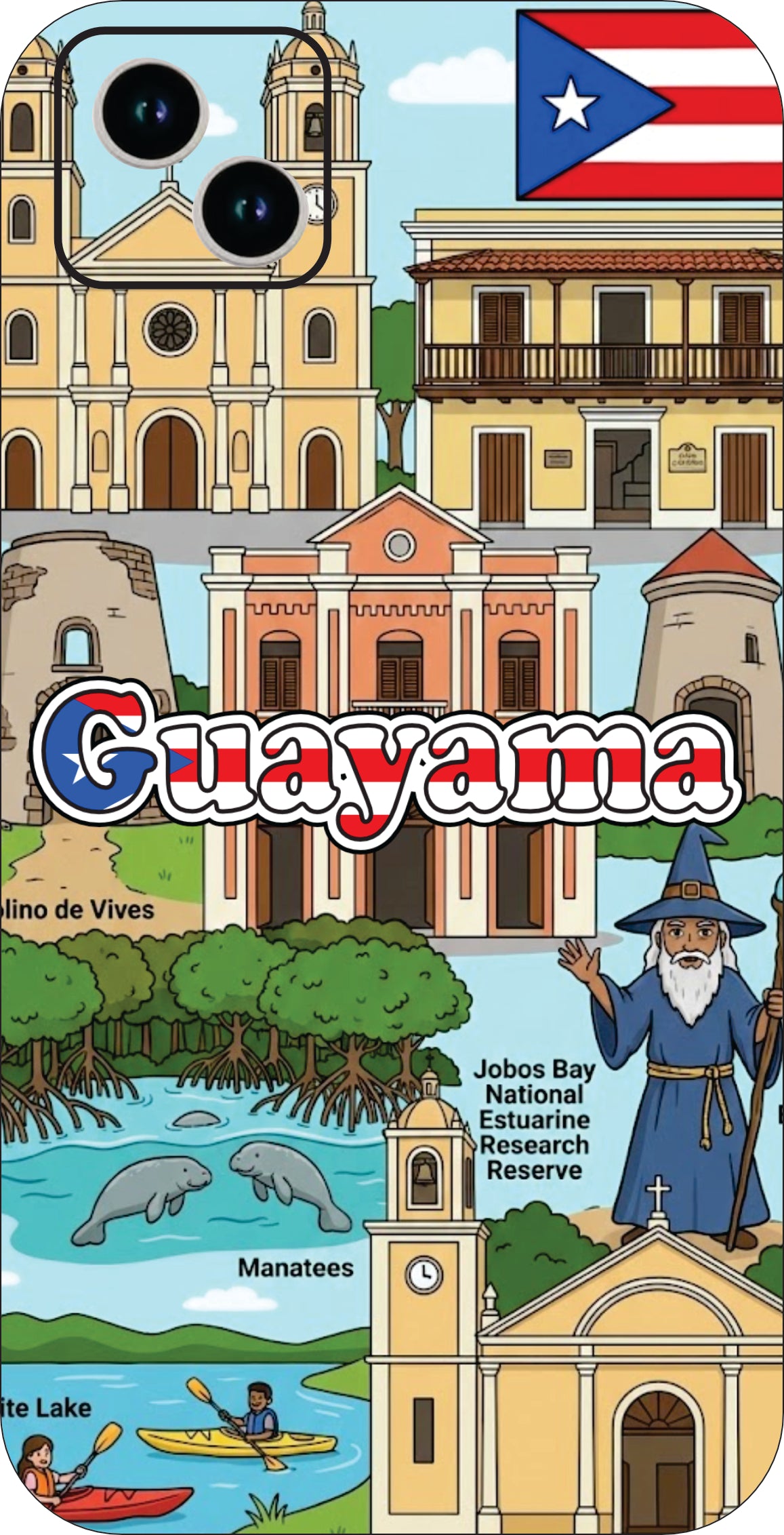 Puerto Rico Towns 3D Phone Case - iPhone & Android