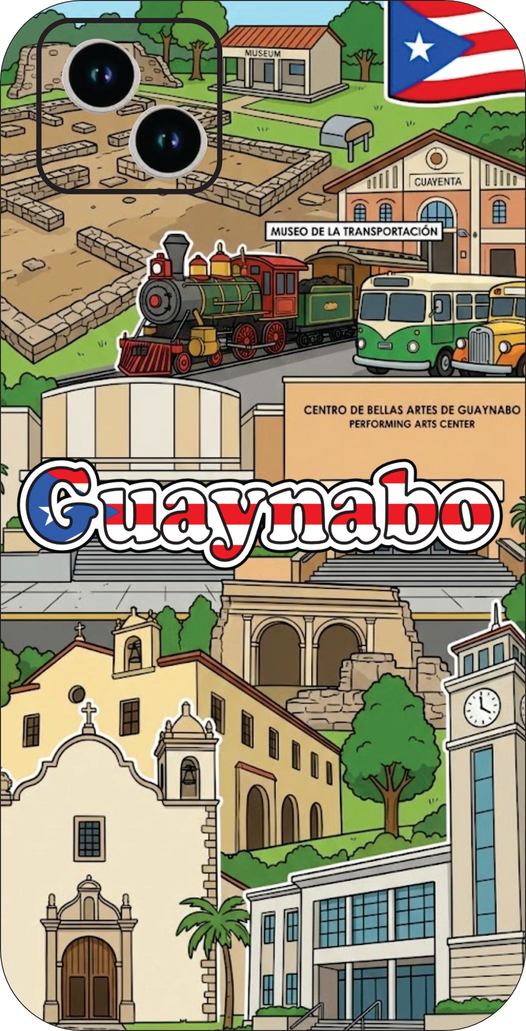 Puerto Rico Towns 3D Phone Case - iPhone & Android