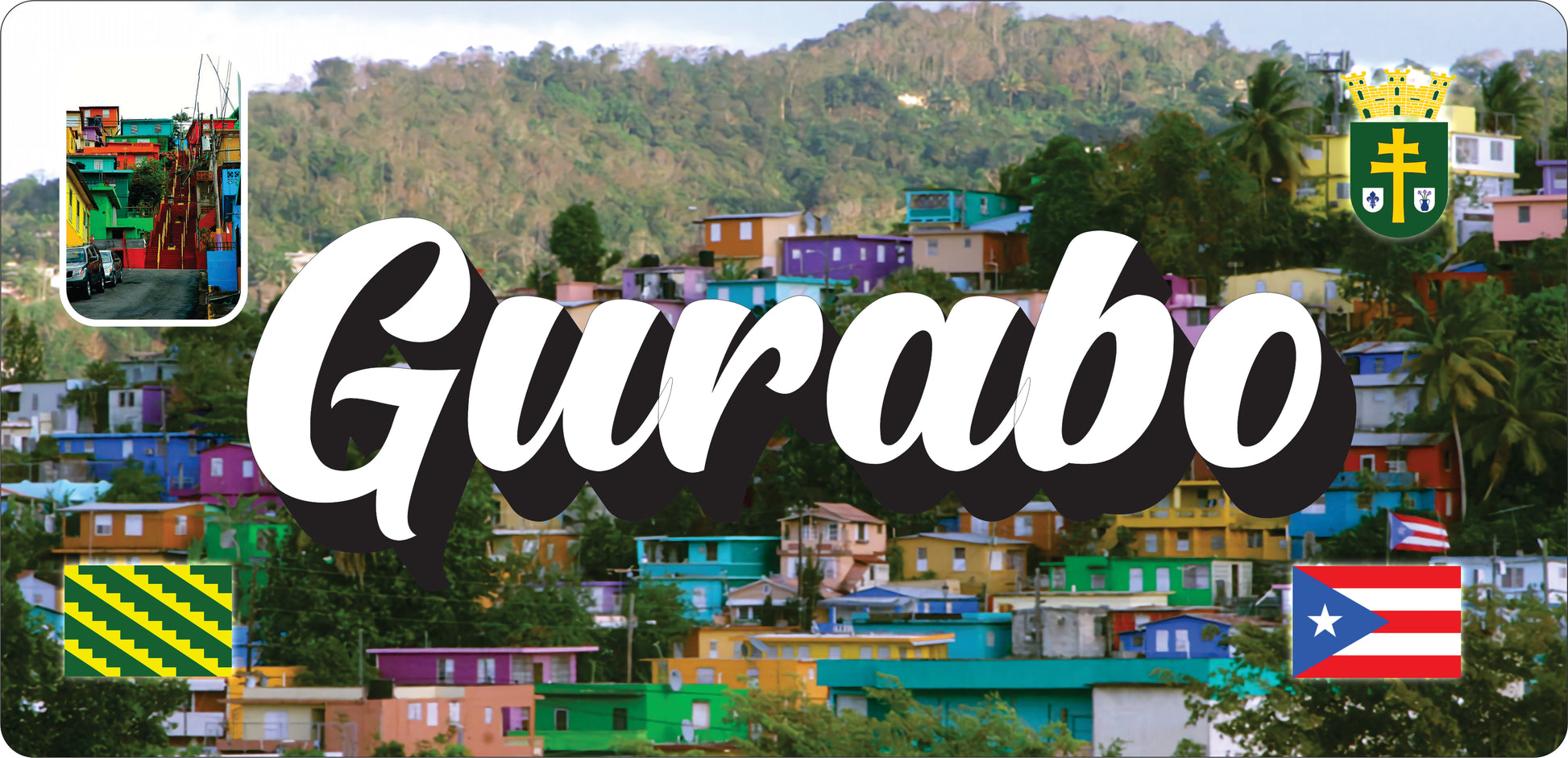 GURABO Puerto Rico Souvenirs PRS Town Set