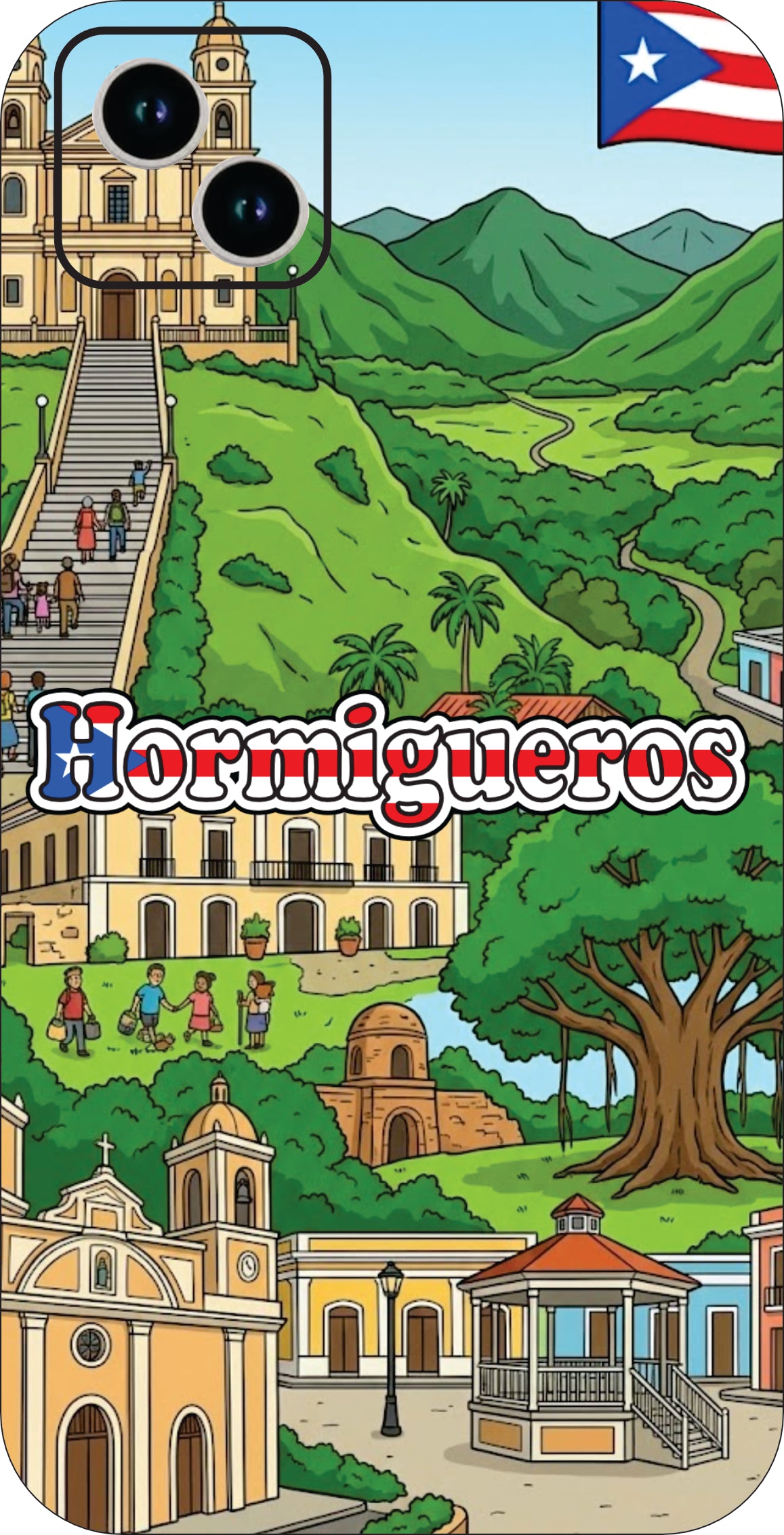 Puerto Rico Towns 3D Phone Case - iPhone & Android