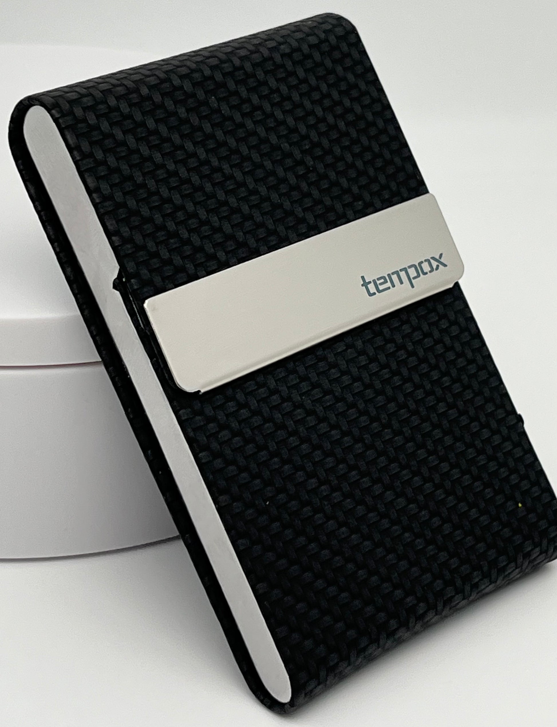 Business Card Holder with Ultra Slim Design,Business Card Case with Premium PU Leather,Suit Pocket Metal Card Holder with Magnetic Shut Pick and Promo