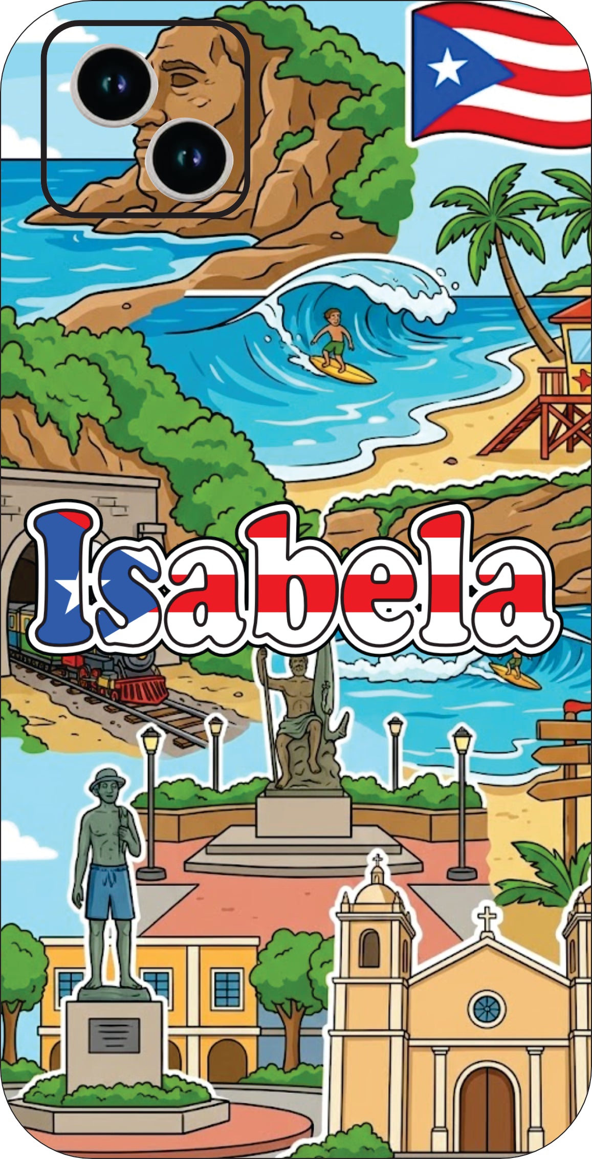 Puerto Rico Towns 3D Phone Case - iPhone & Android