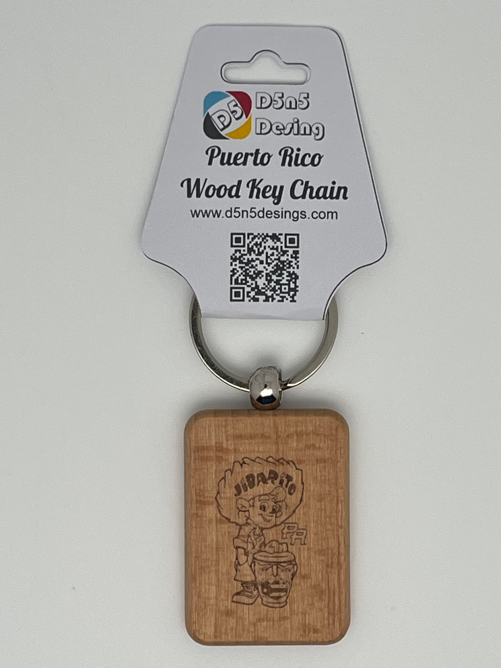 Puerto Rico Souvenirs Wood Key Chain Doble side Engraving