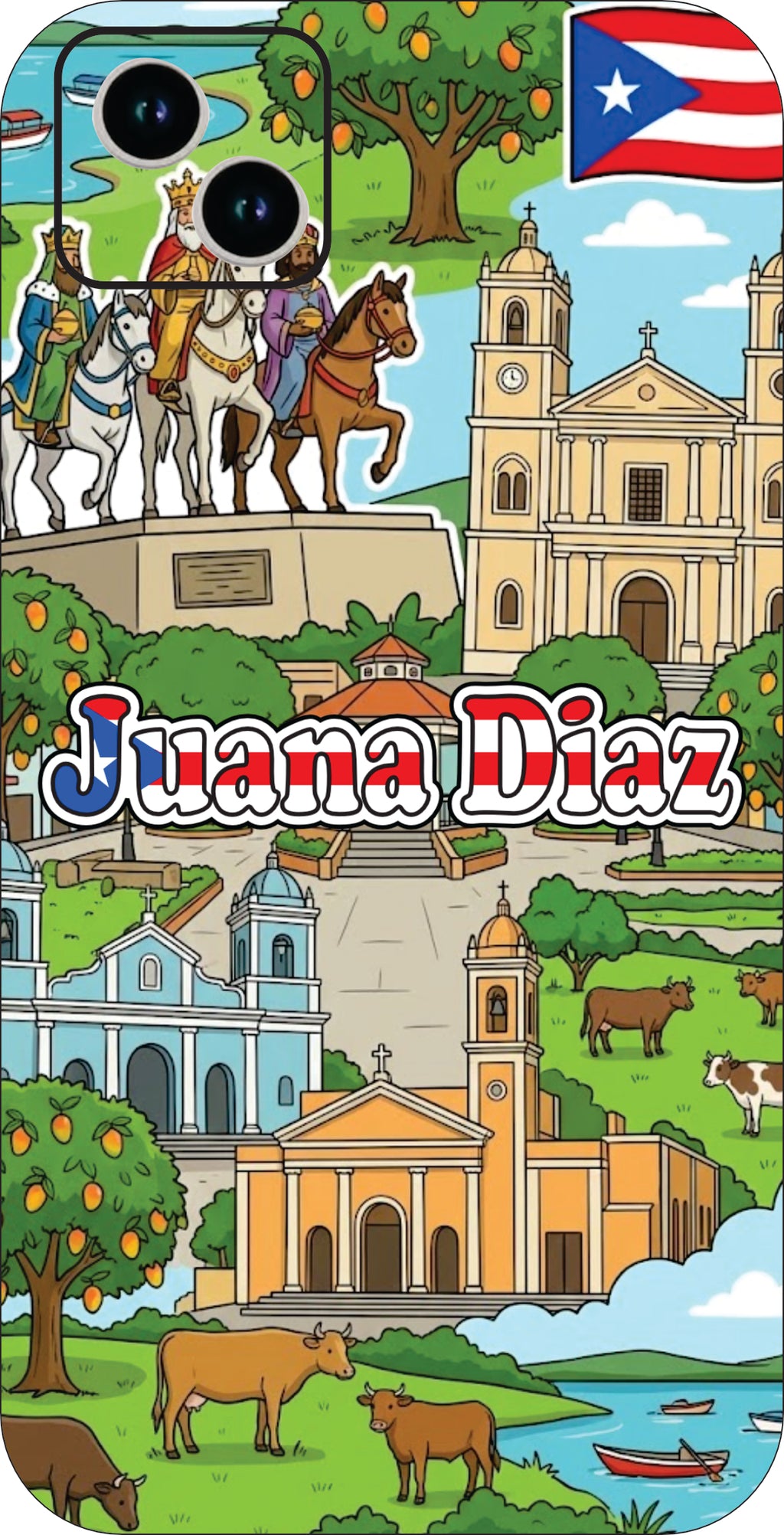 Puerto Rico Towns 3D Phone Case - iPhone & Android