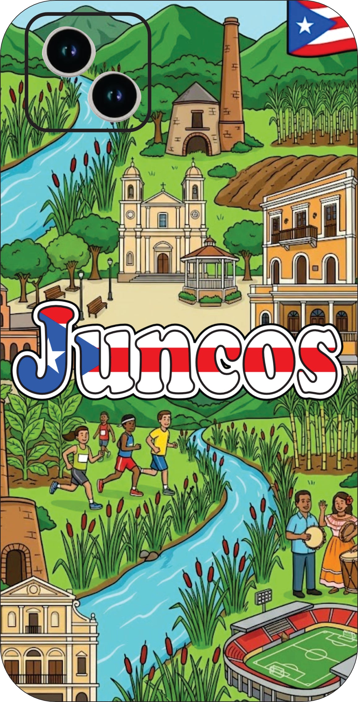 Puerto Rico Towns 3D Phone Case - iPhone & Android