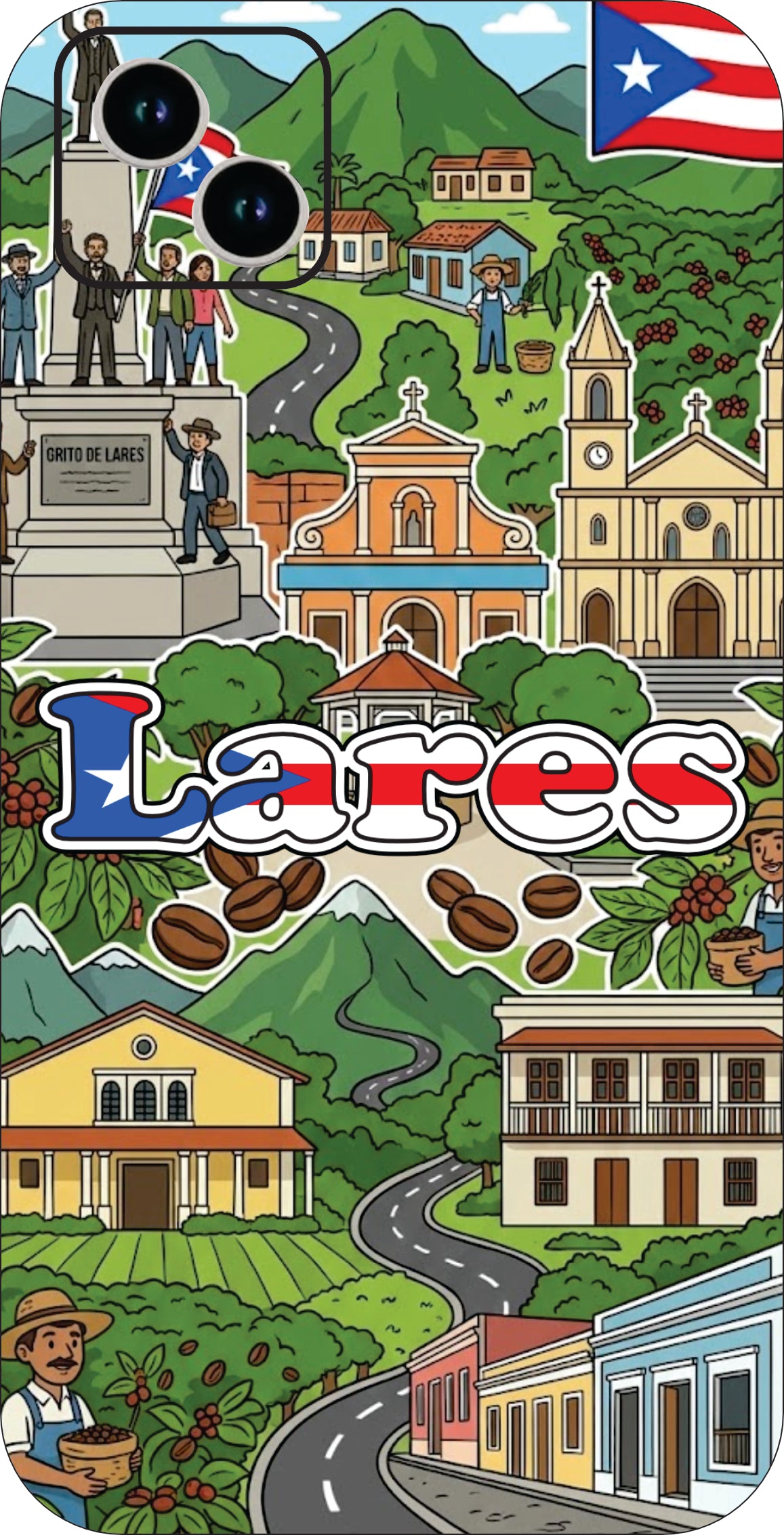 Puerto Rico Towns 3D Phone Case - iPhone & Android