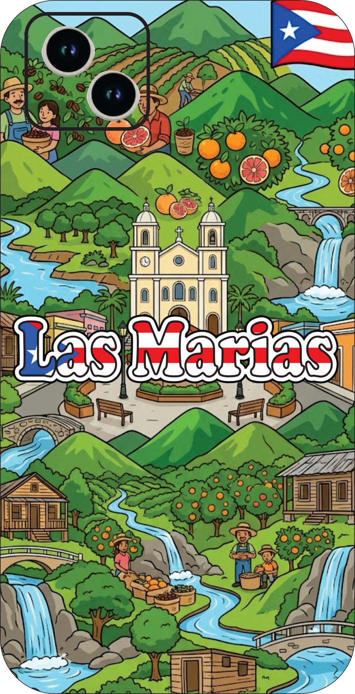 Puerto Rico Towns 3D Phone Case - iPhone & Android