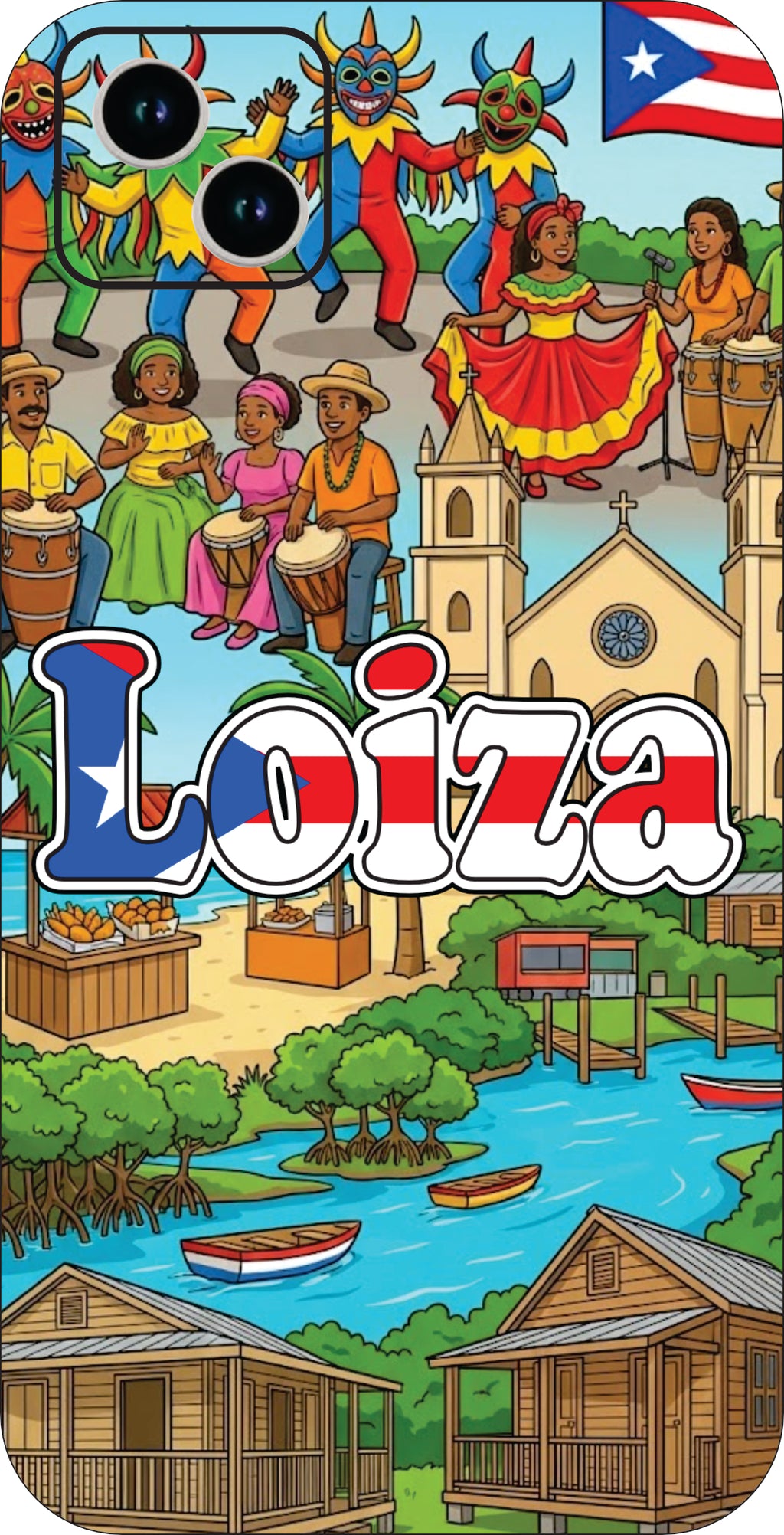 Puerto Rico Towns 3D Phone Case - iPhone & Android