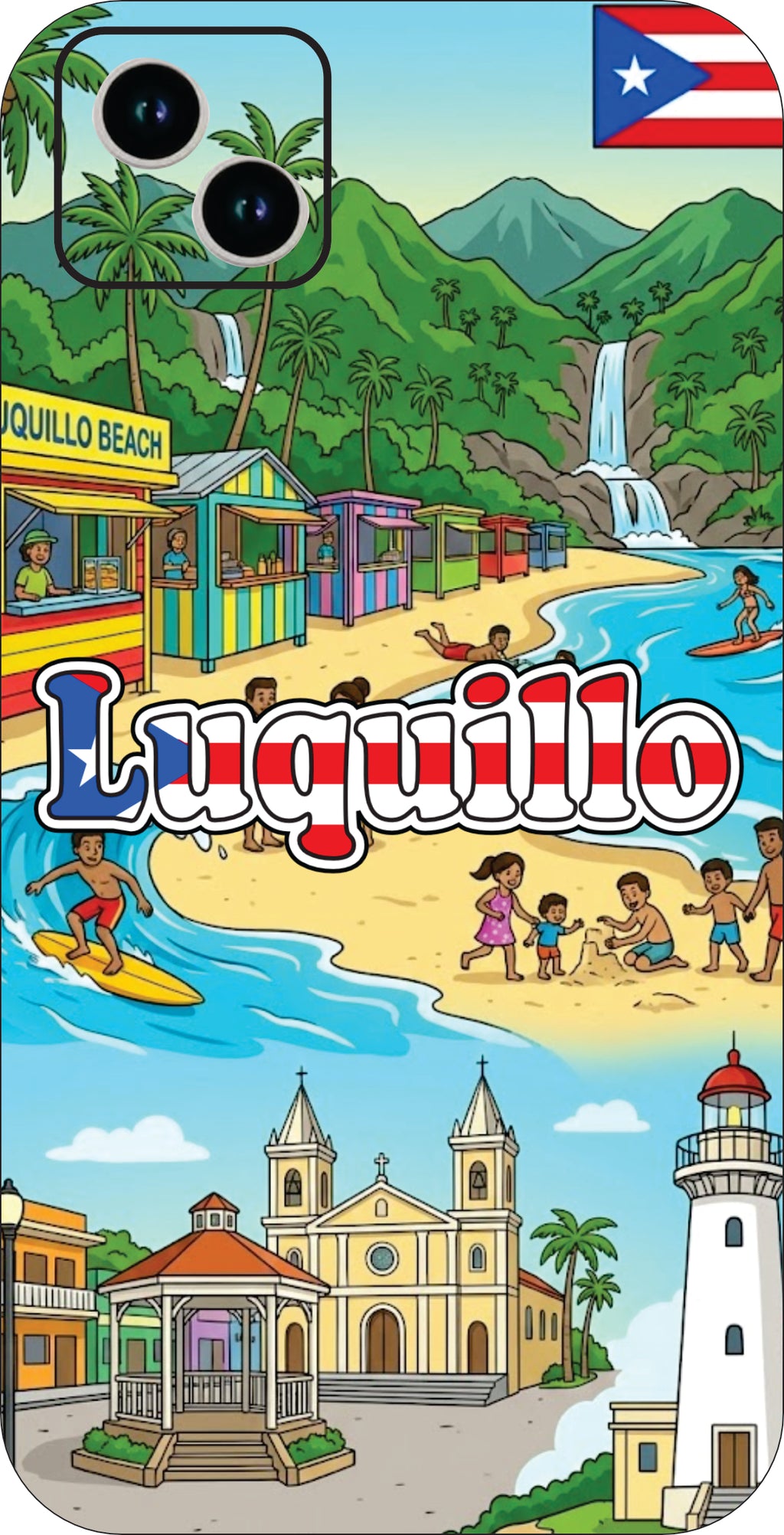 Puerto Rico Towns 3D Phone Case - iPhone & Android