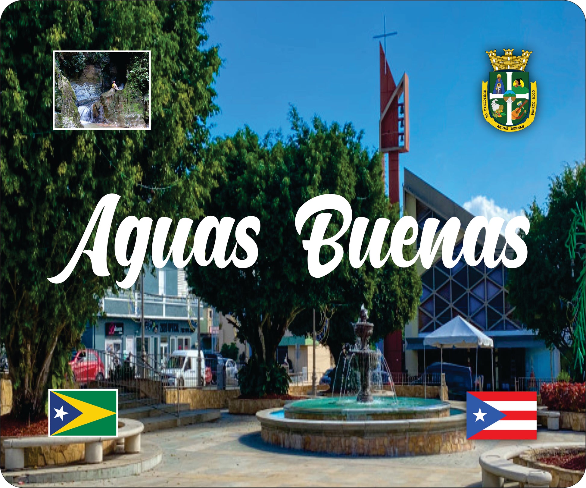 Aguas Buenas Puerto Rico Souvenirs PRS Town Set