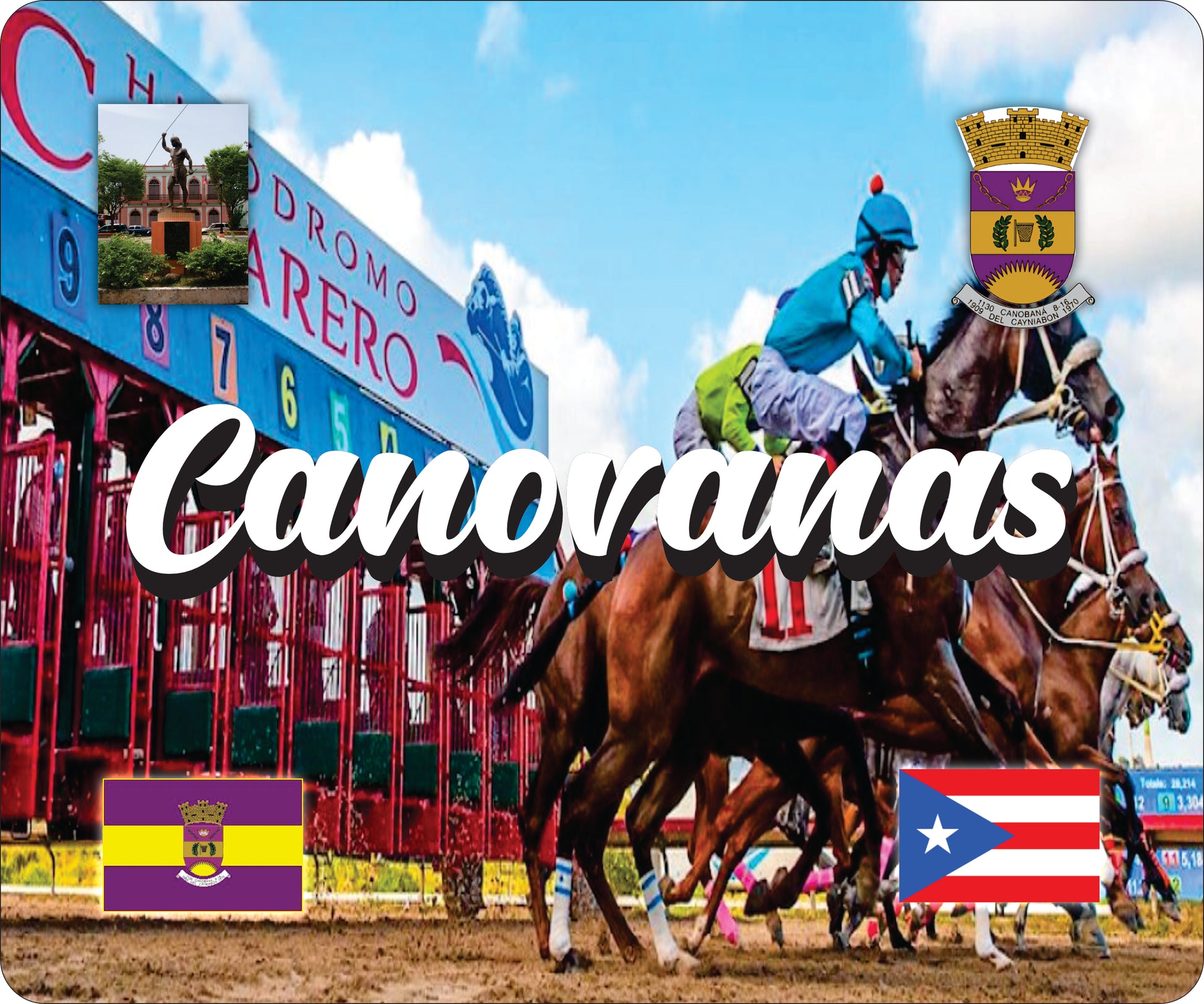 CANÓVANAS Puerto Rico Souvenirs PRS Town Set