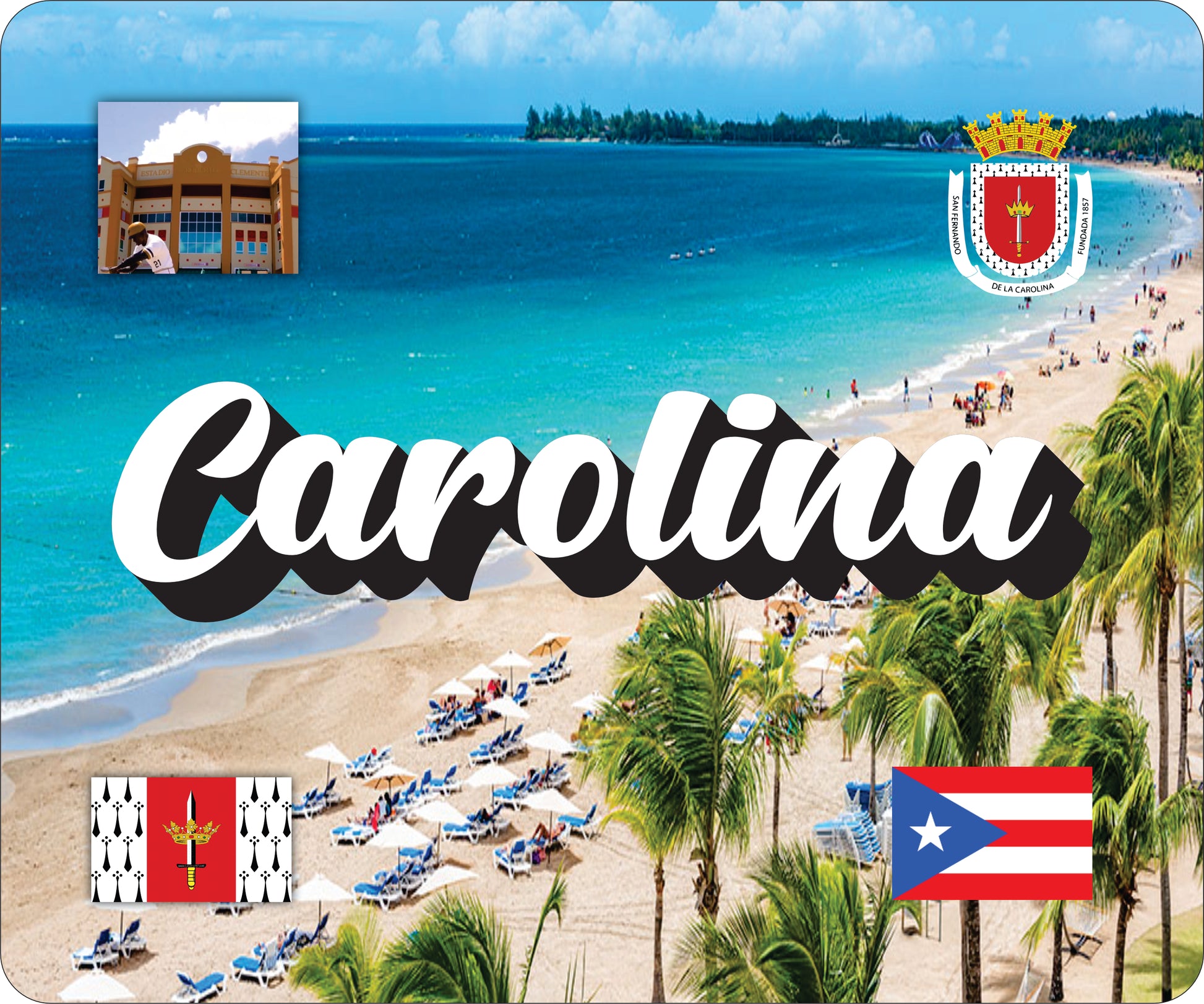 Carolina Puerto Rico Souvenirs PRS Town Set