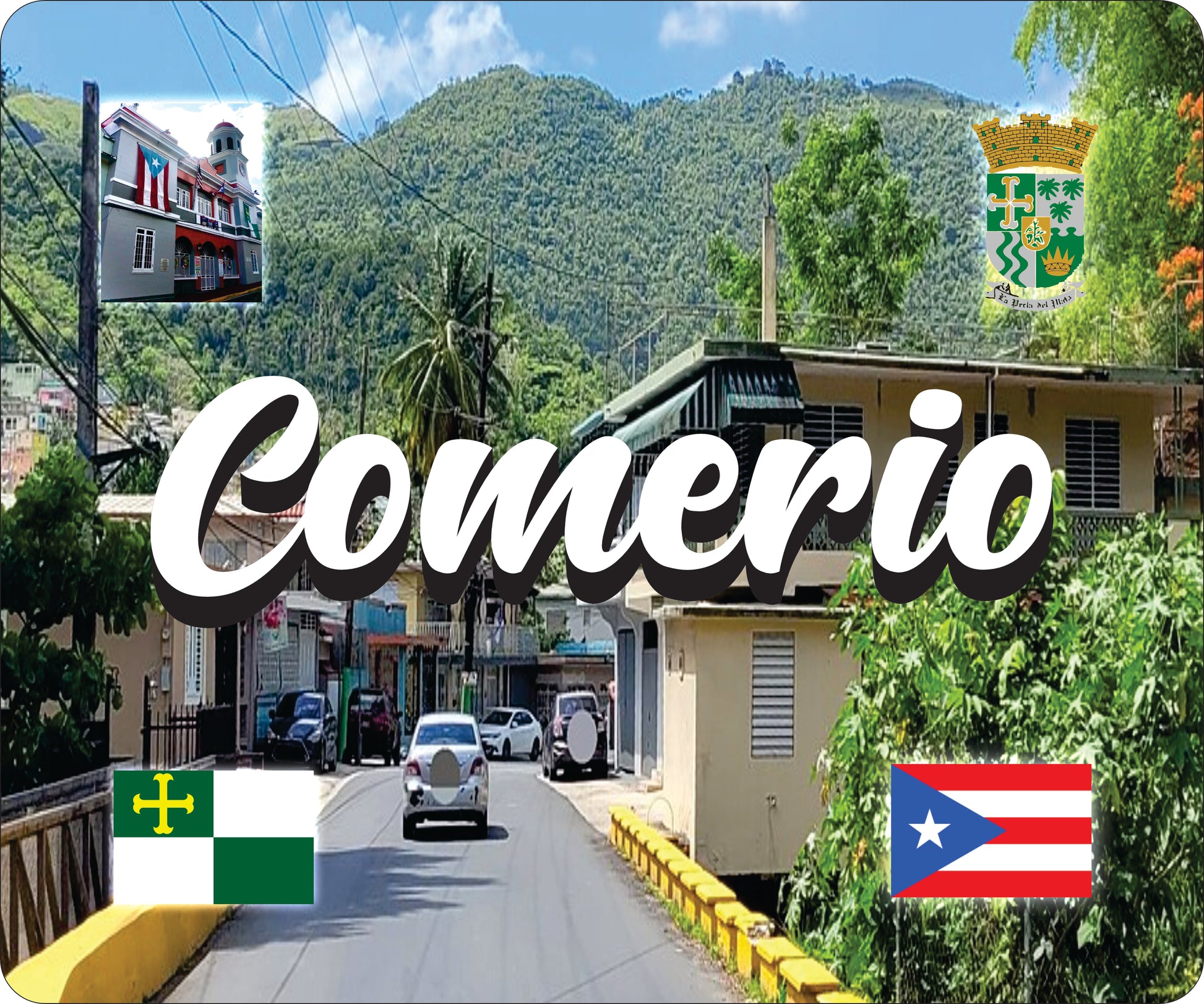 COMERIO Puerto Rico Souvenirs PRS Town Set