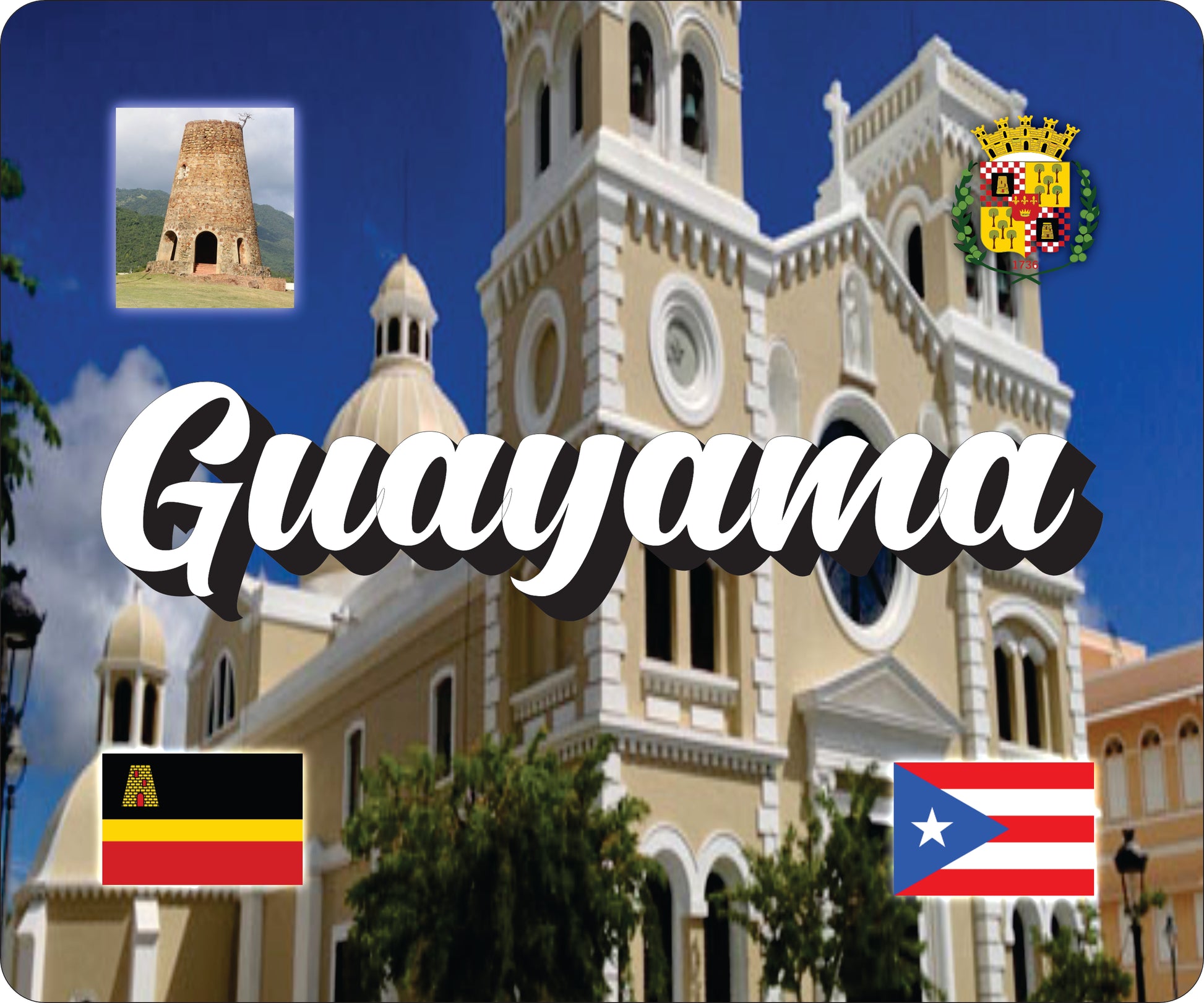 GUAYAMA Puerto Rico Souvenirs PRS Town Set