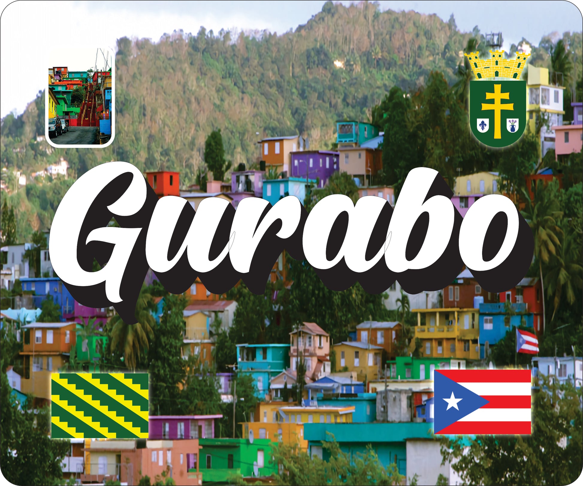 GURABO Puerto Rico Souvenirs PRS Town Set