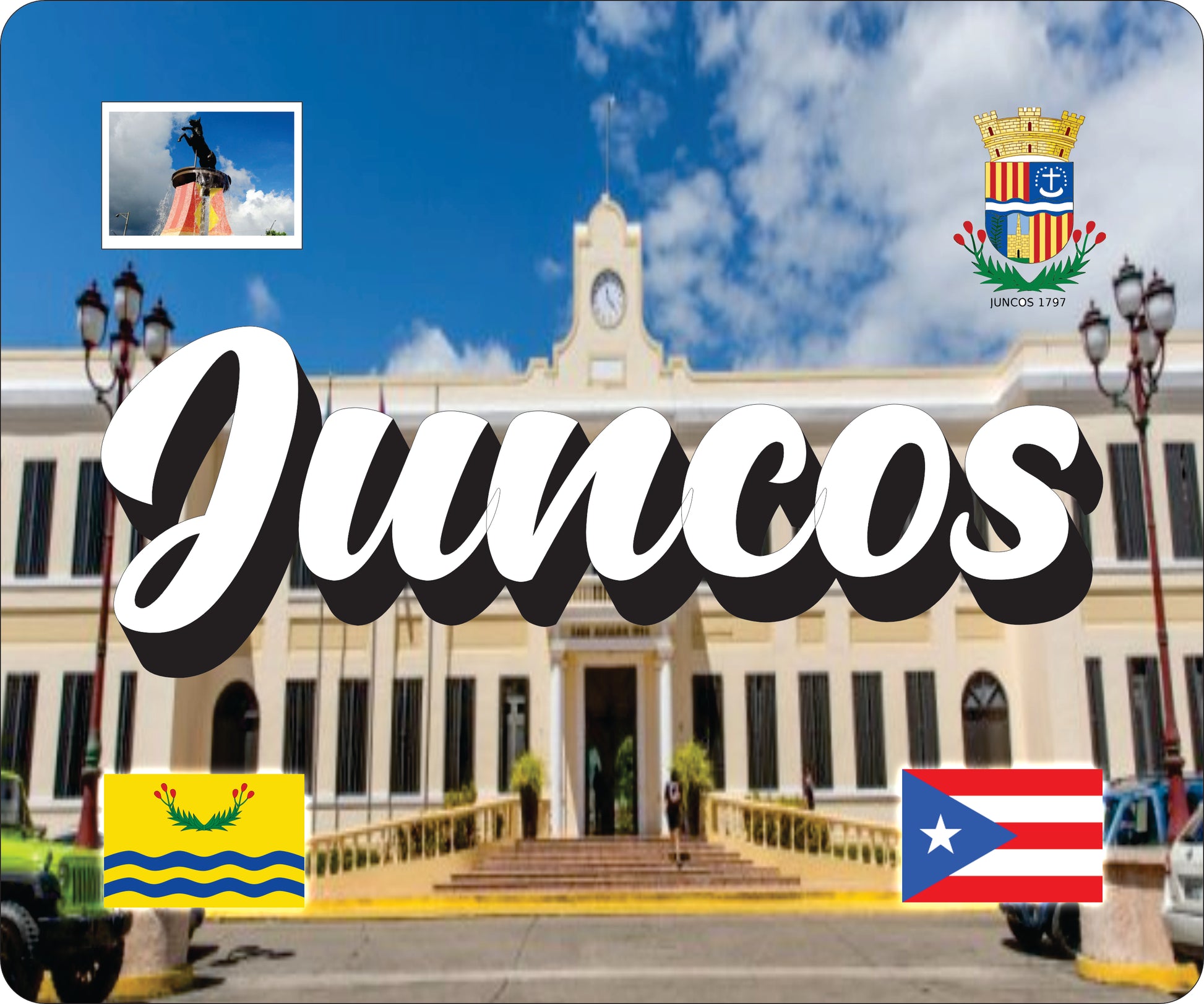 JUNCOS Puerto Rico Souvenirs PRS Town Set