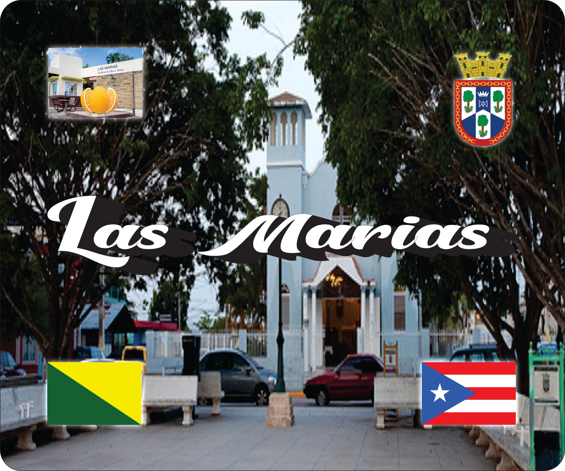 LAS MARIAS Puerto Rico Souvenirs PRS Town Set
