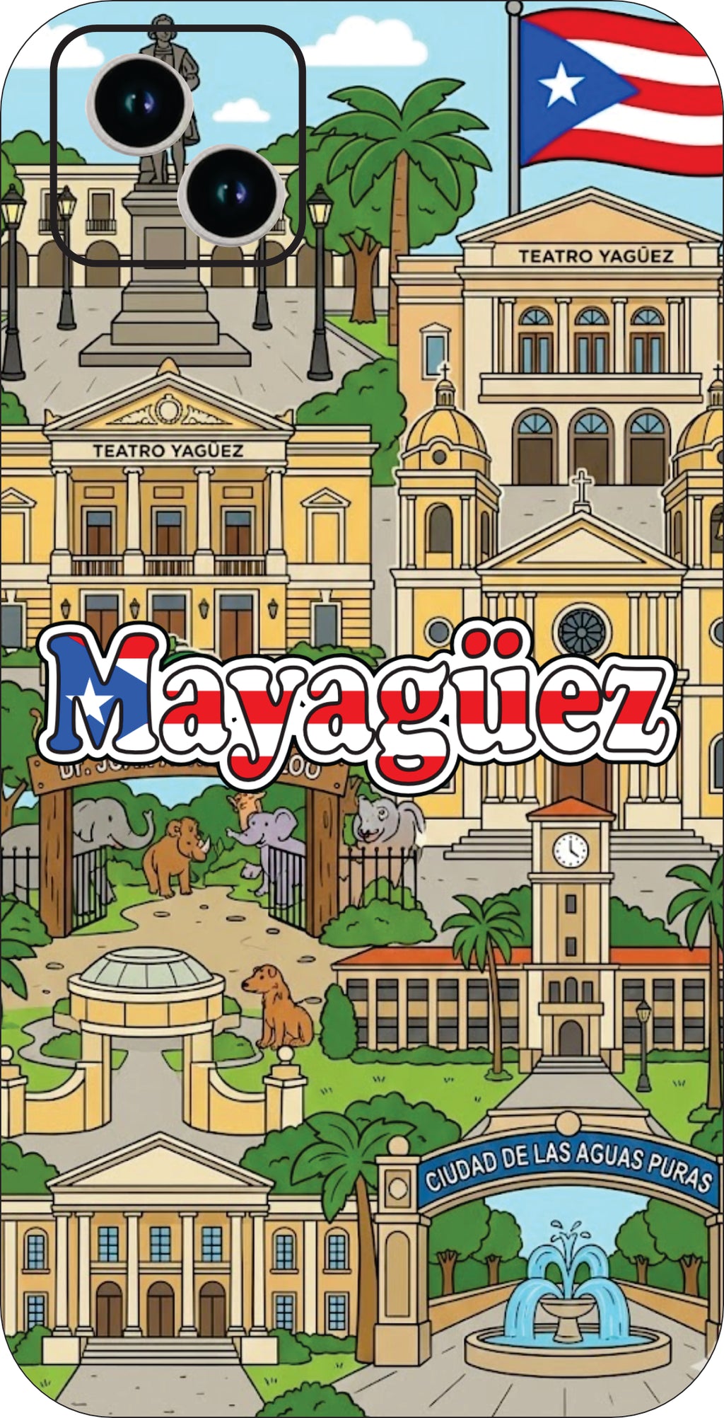 Puerto Rico Towns 3D Phone Case - iPhone & Android