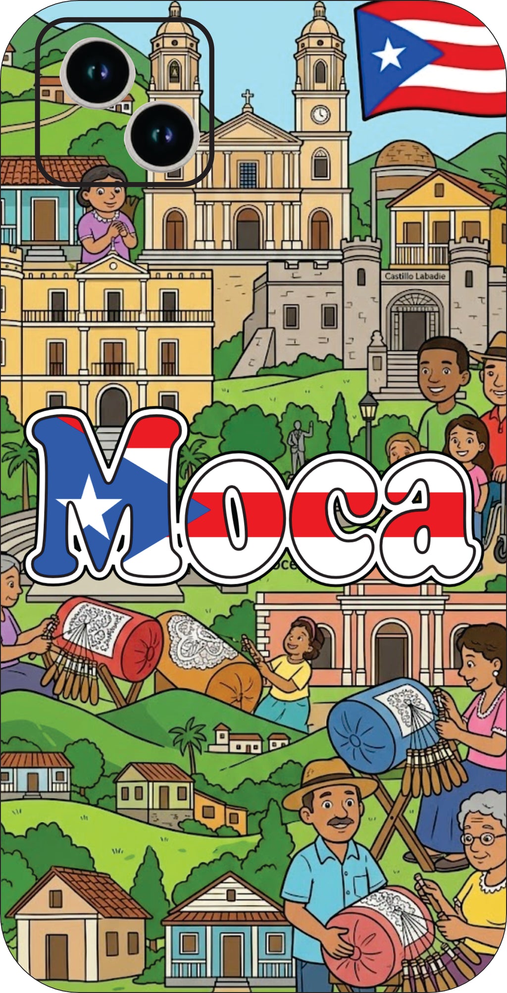 Puerto Rico Towns 3D Phone Case - iPhone & Android