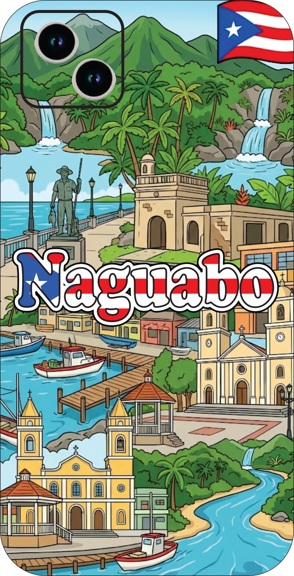 Puerto Rico Towns 3D Phone Case - iPhone & Android