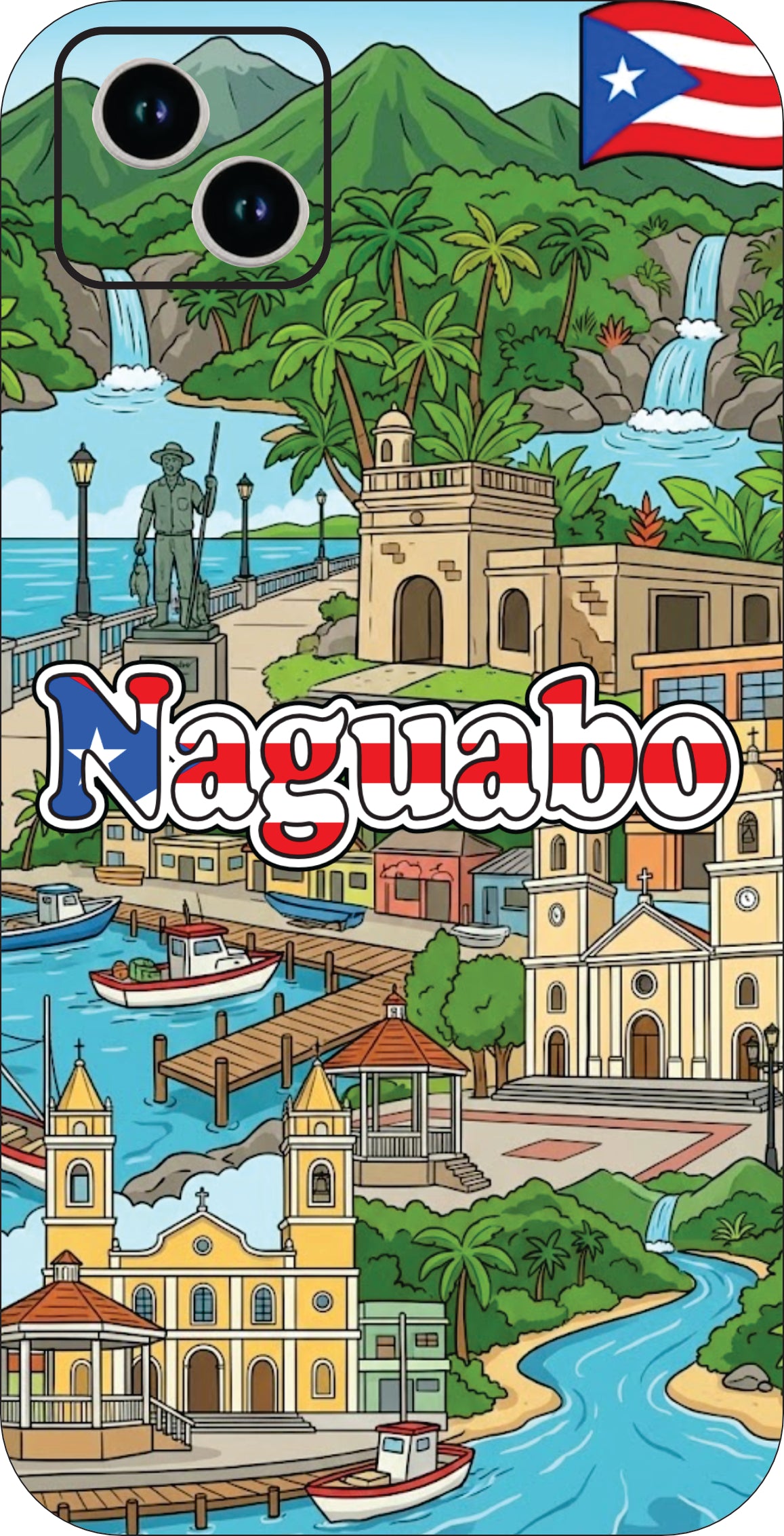 Puerto Rico Towns 3D Phone Case - iPhone & Android