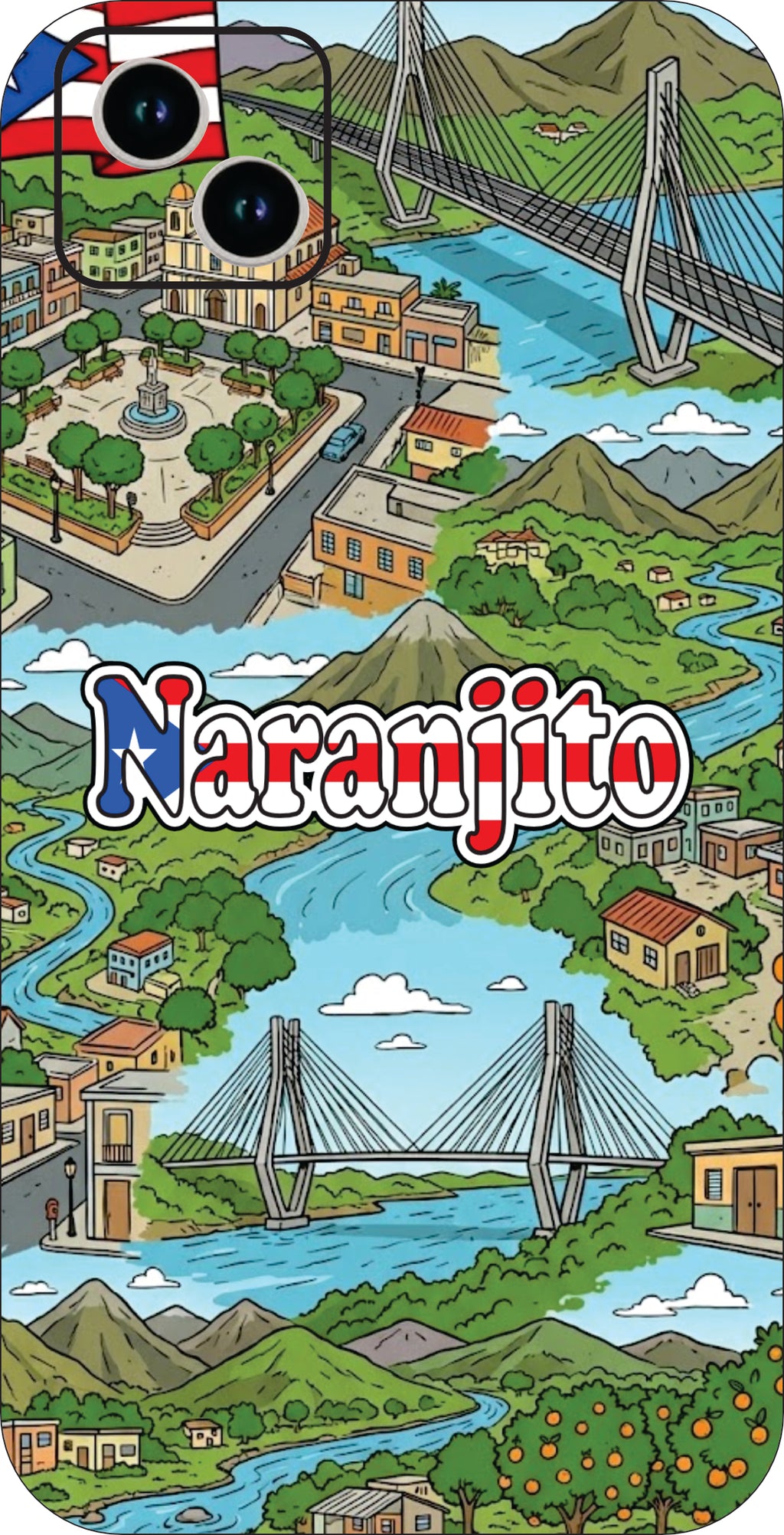 Puerto Rico Towns 3D Phone Case - iPhone & Android