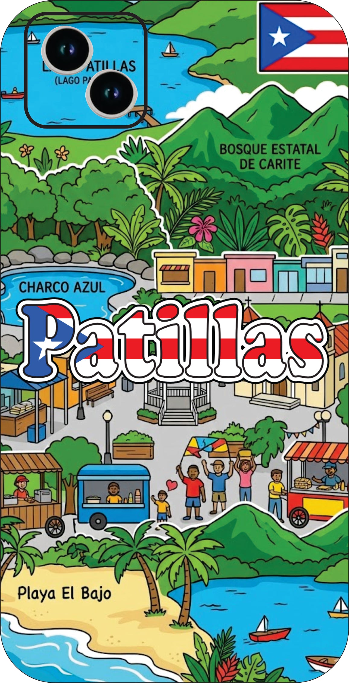 Puerto Rico Towns 3D Phone Case - iPhone & Android