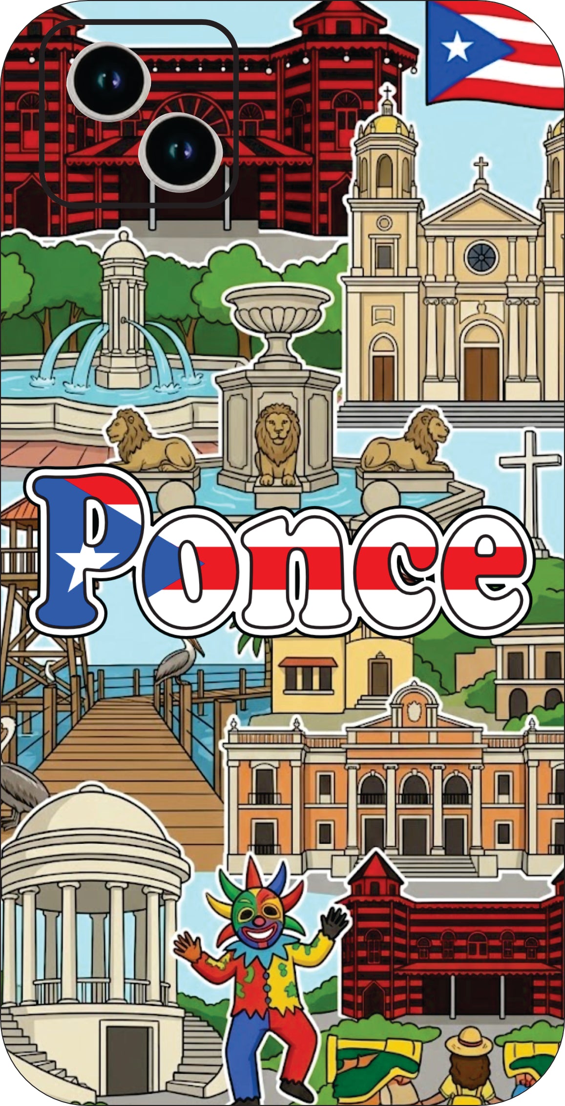 Puerto Rico Towns 3D Phone Case - iPhone & Android