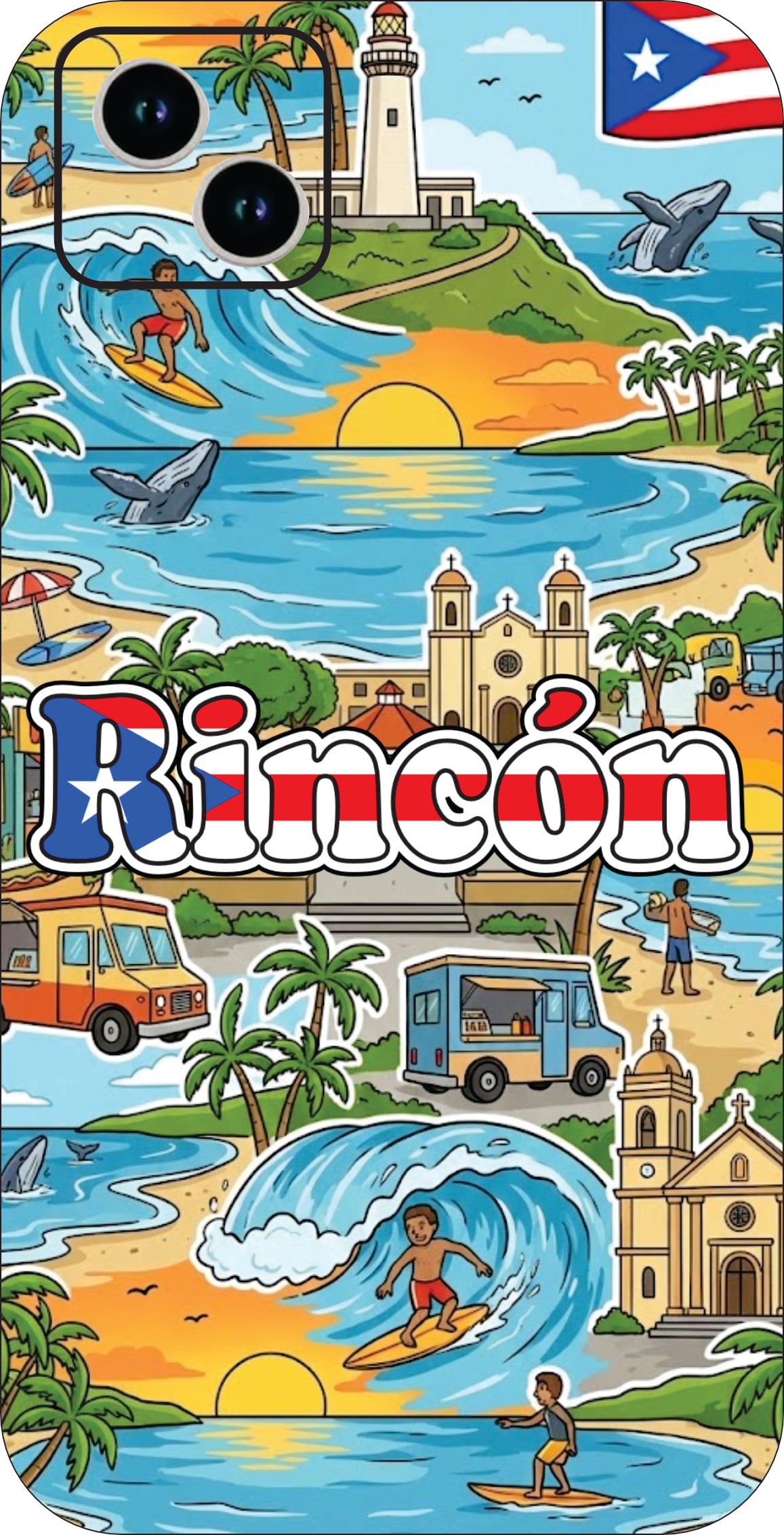 Puerto Rico Towns 3D Phone Case - iPhone & Android