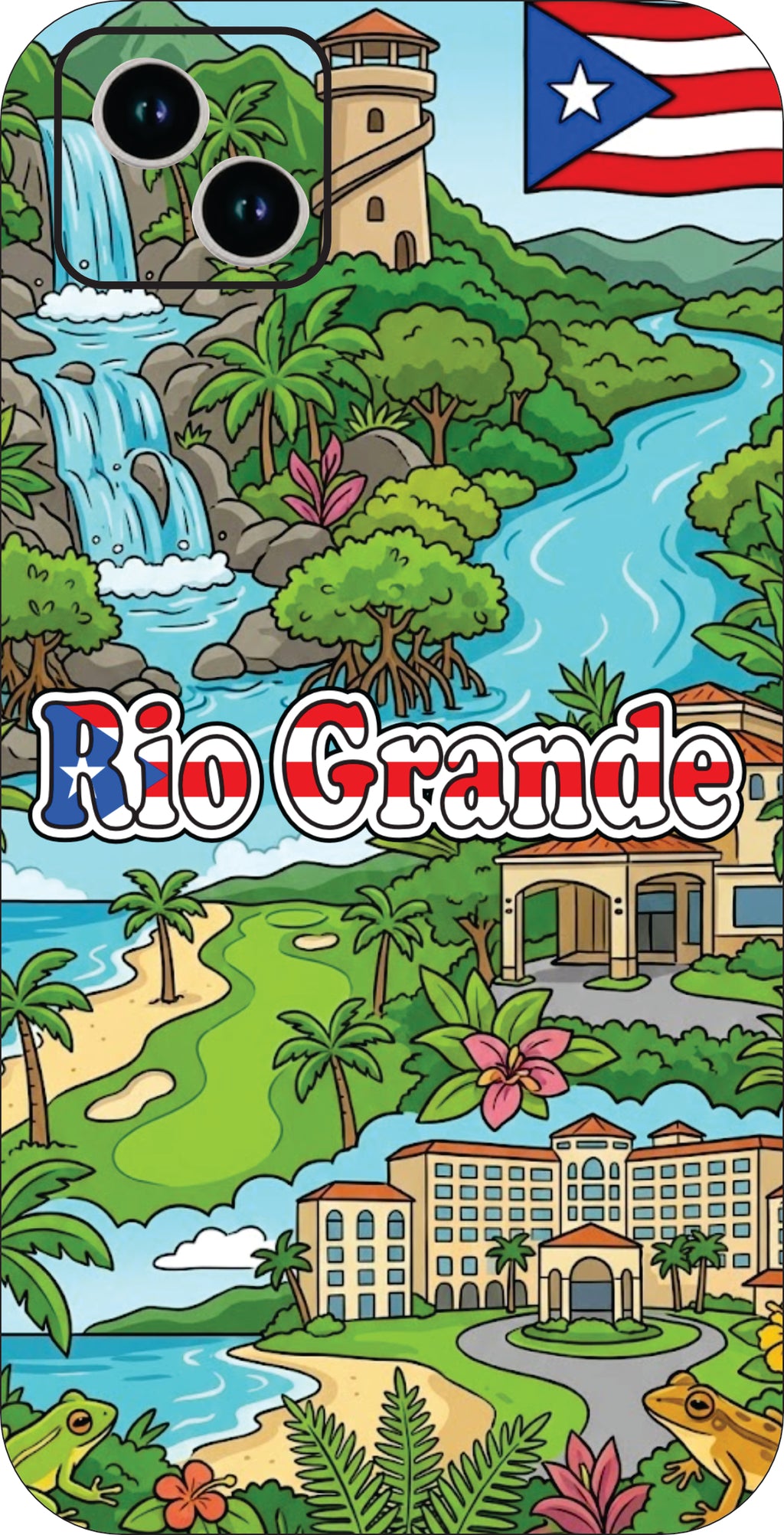 Puerto Rico Towns 3D Phone Case - iPhone & Android