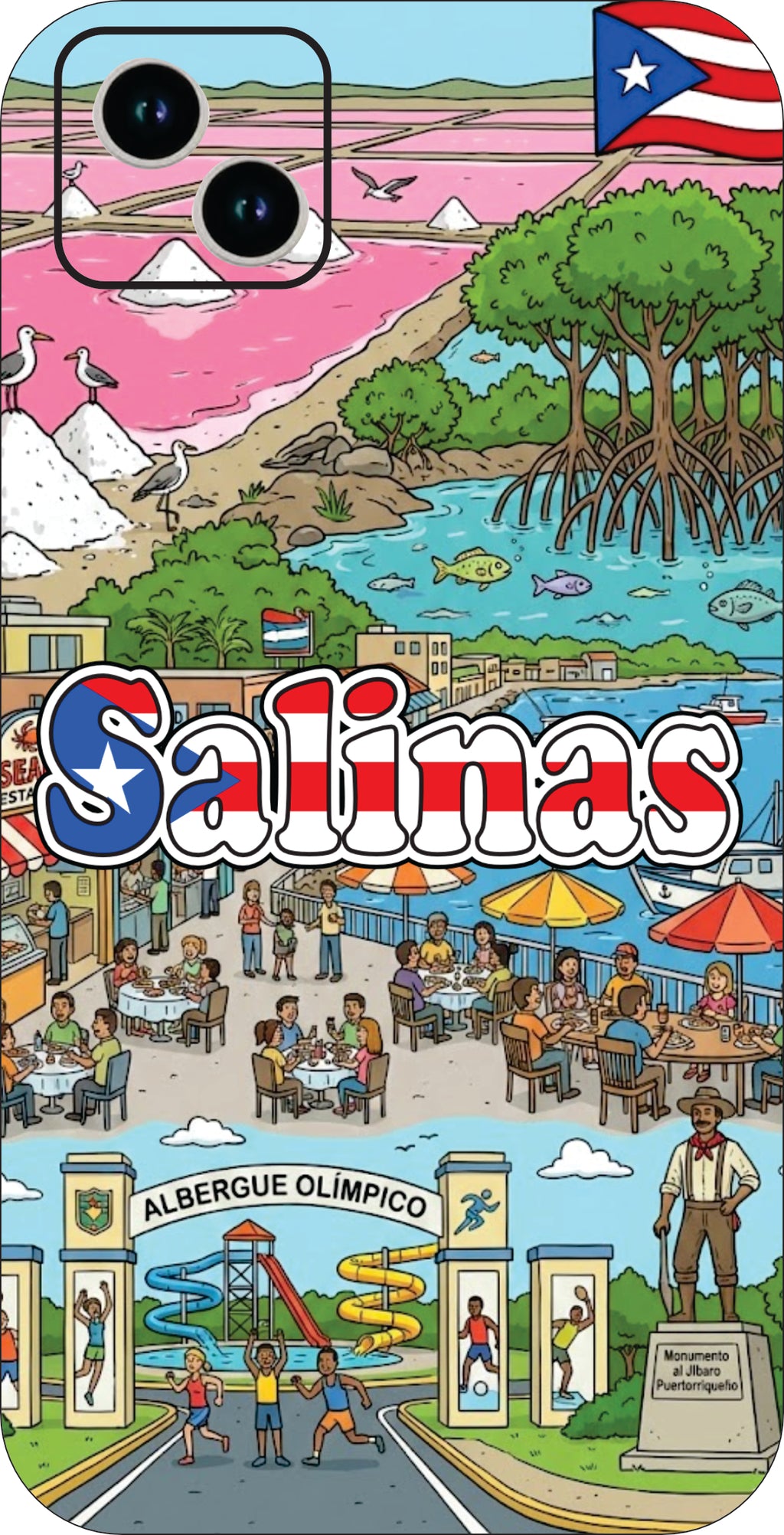 Puerto Rico Towns 3D Phone Case - iPhone & Android