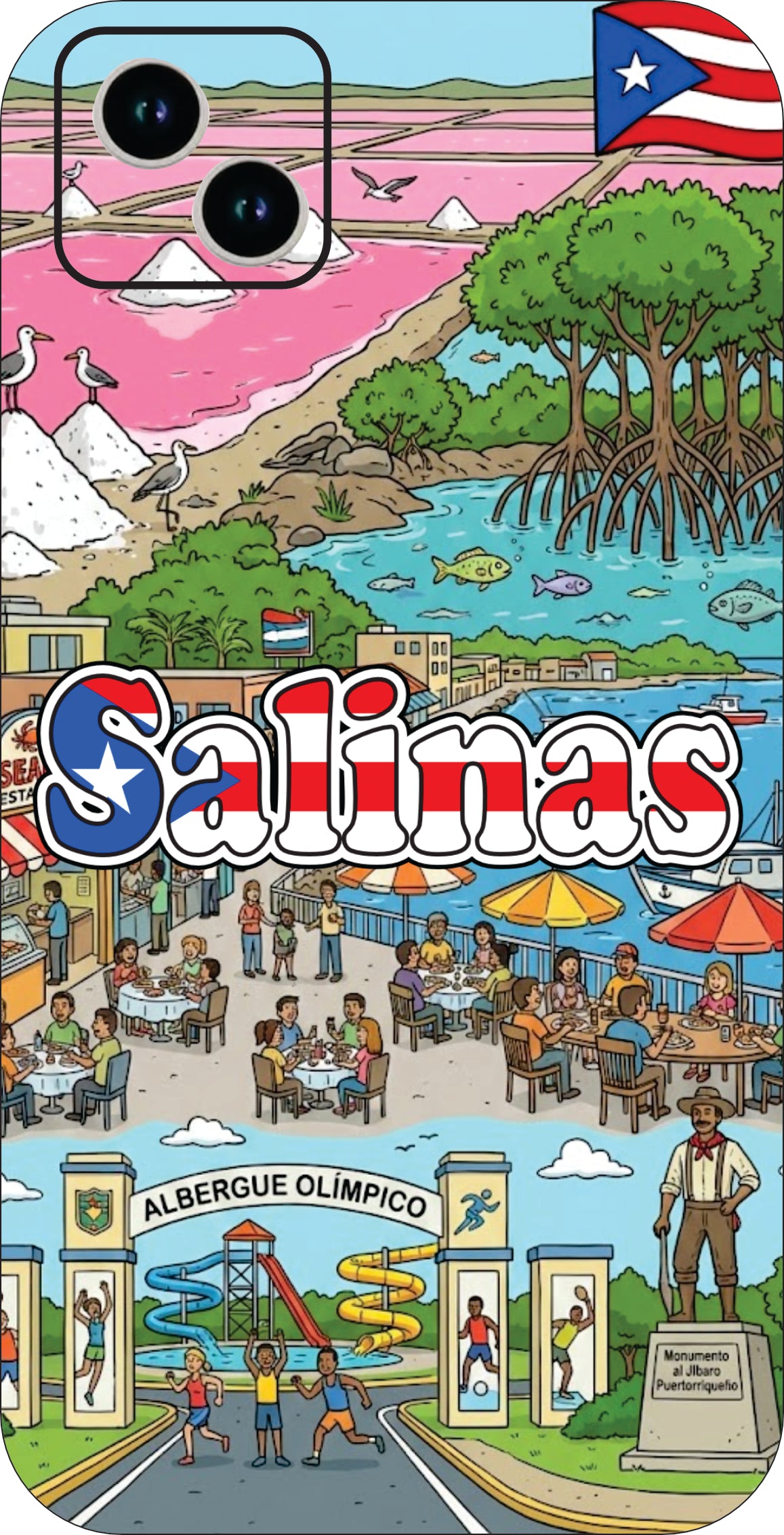 Puerto Rico Towns 3D Phone Case - iPhone & Android