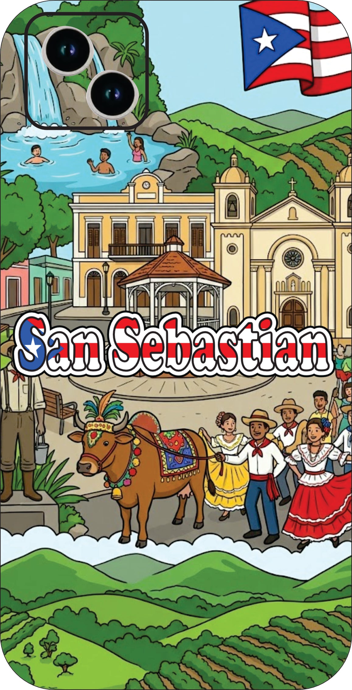 Puerto Rico Towns 3D Phone Case - iPhone & Android