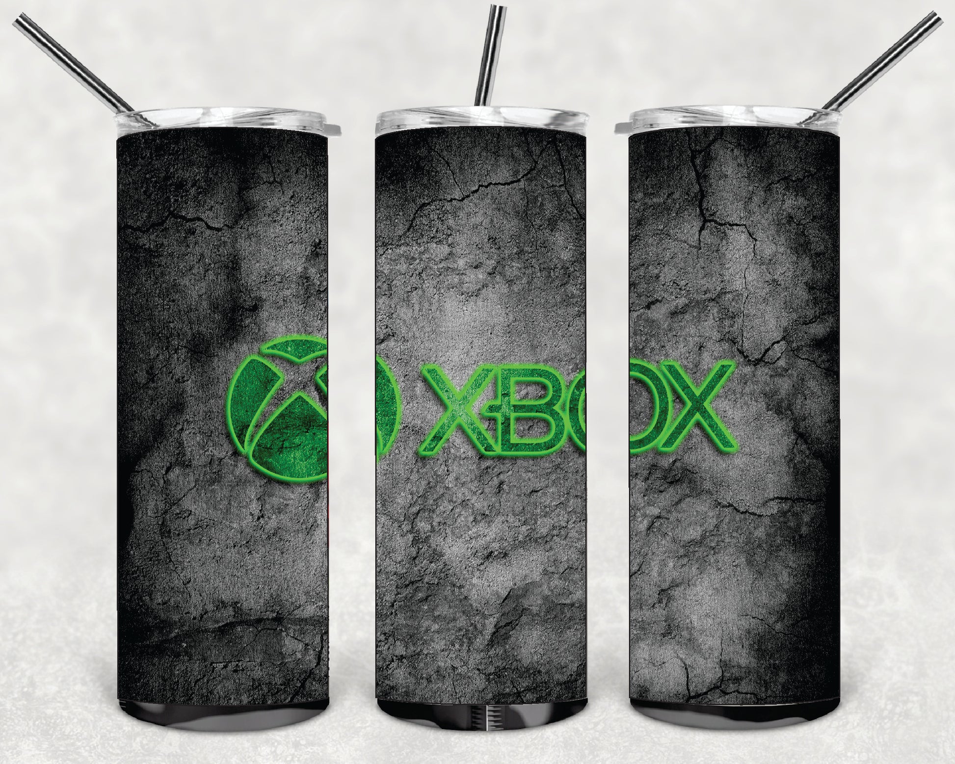 GAMER X-BOX DESINGS 20oz Stainless Steel Double Wall Skinny Tumbler With Straw