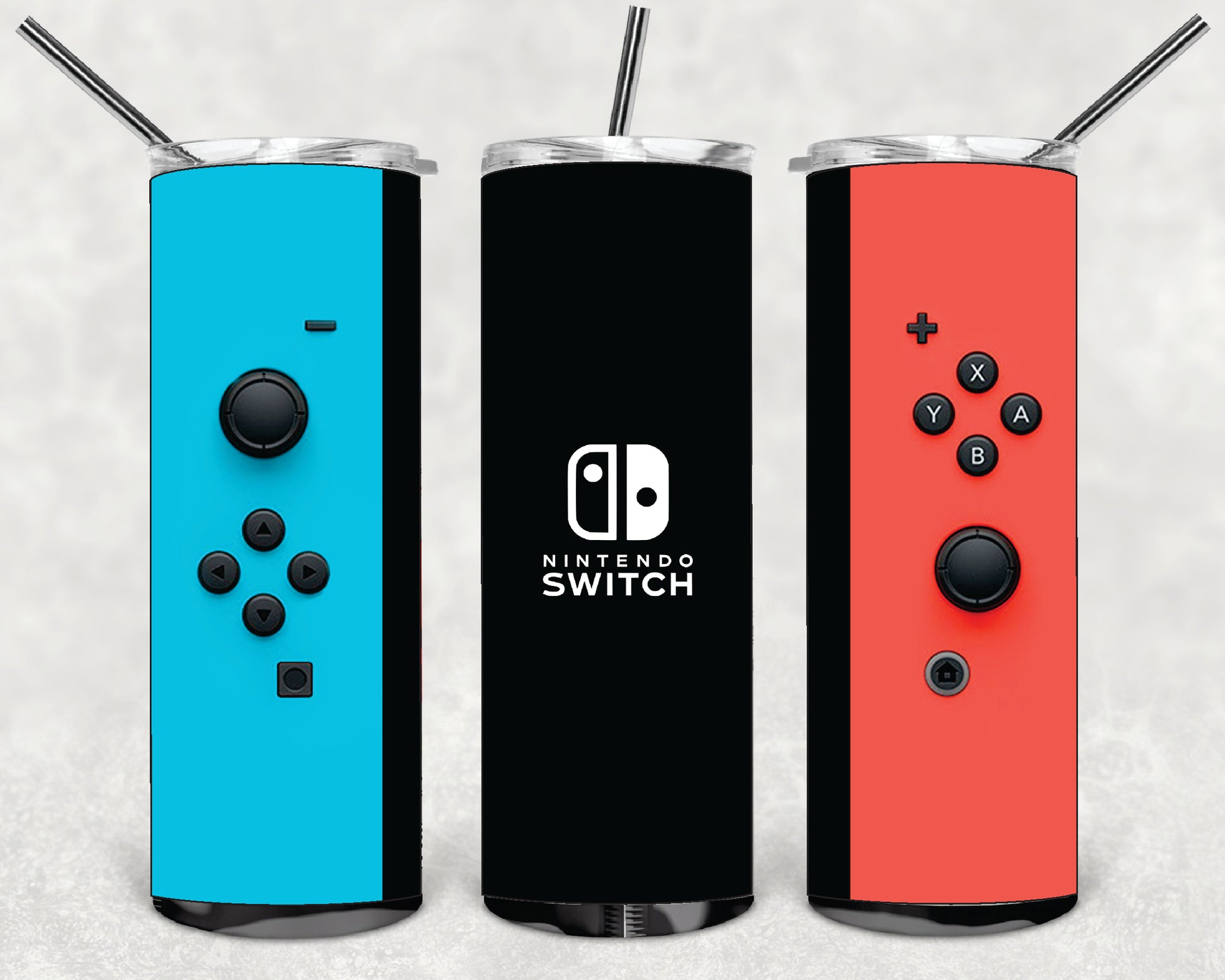 GAMER NINTENDO SWITCH DESINGS 20oz Stainless Steel Double Wall Skinny Tumbler Wi