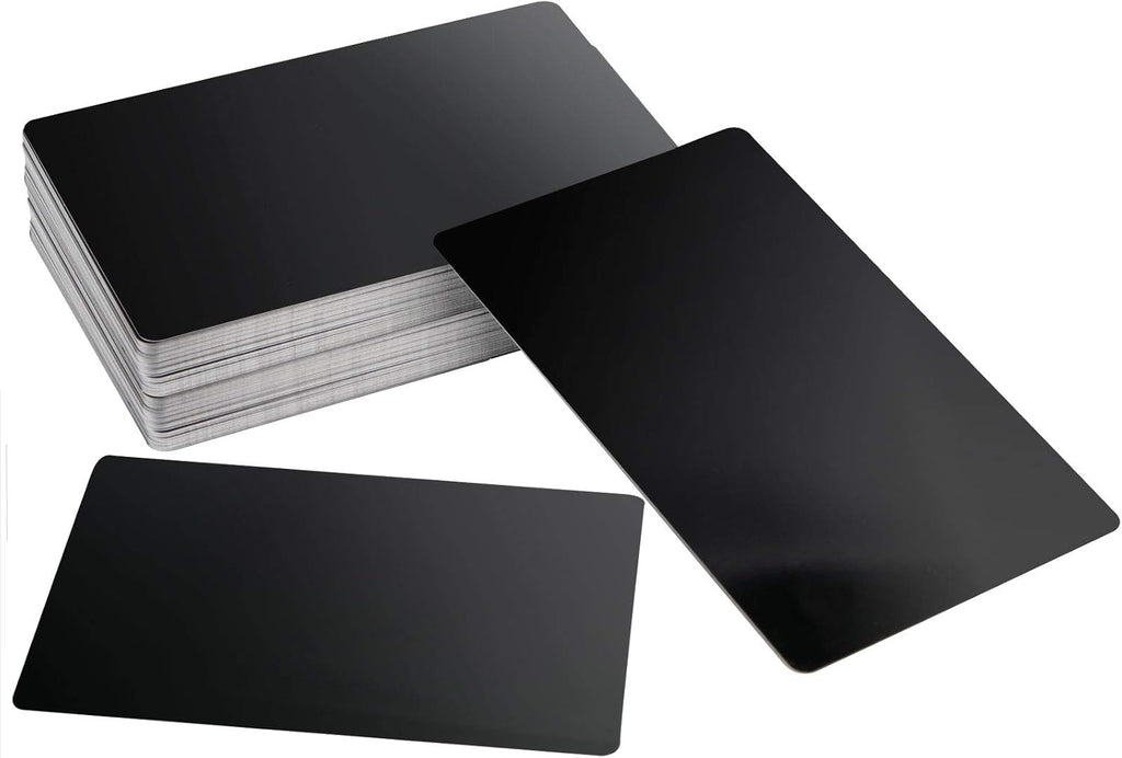 Black Metal Business Card, Aluminum Blank Metallic Customer Laser Engraving Pick and Promo