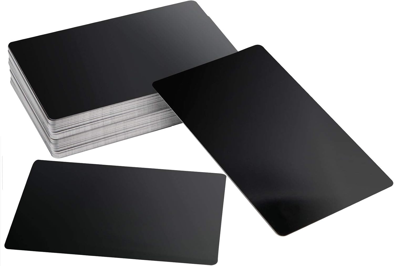 Black Metal Business Card, Aluminum Blank Metallic Customer Laser Engraving Pick and Promo