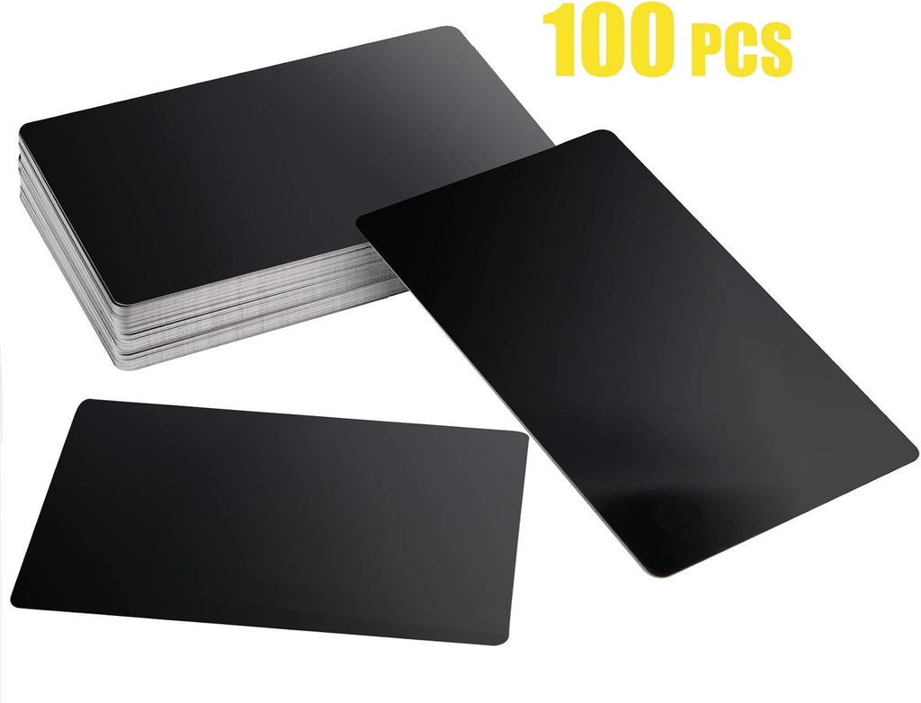 Black Metal Business Card, Aluminum Blank Metallic Customer Laser Engraving Pick and Promo