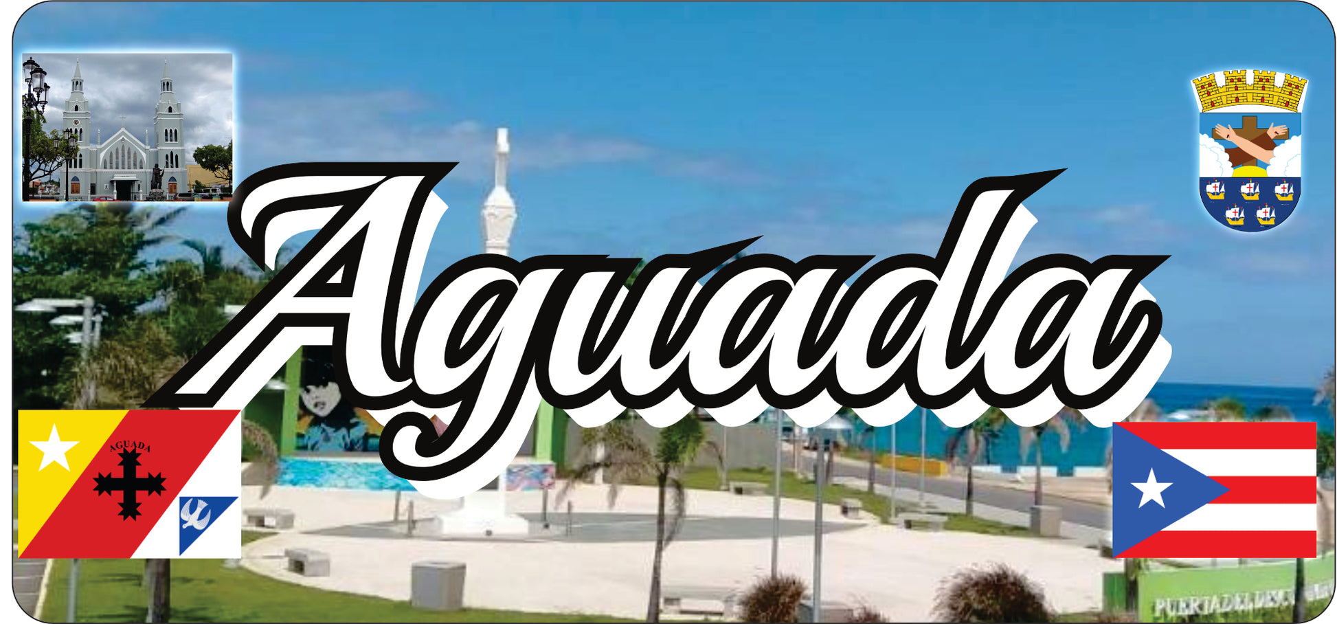 Aguada Puerto Rico Souvenirs PRS Town Set