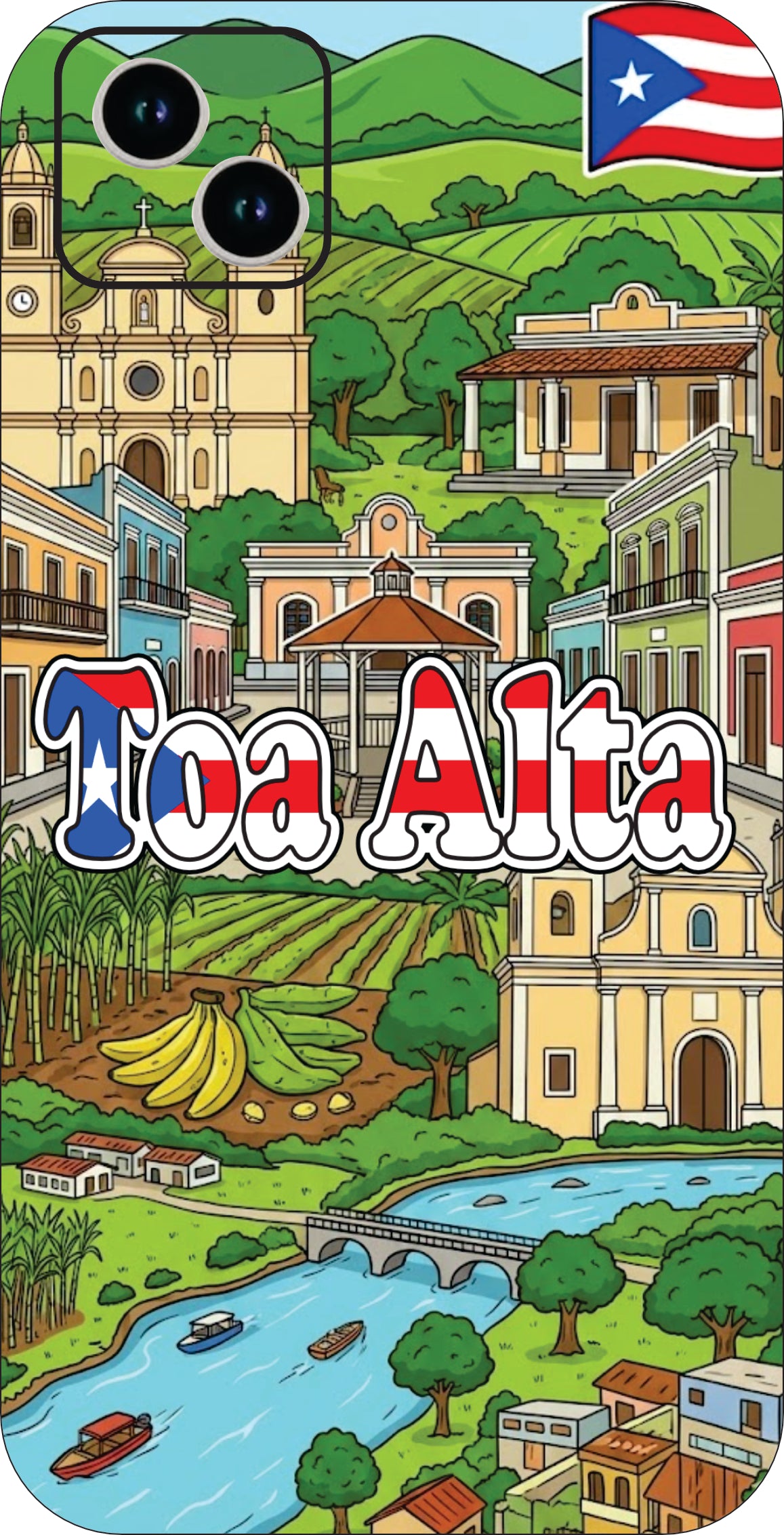 Puerto Rico Towns 3D Phone Case - iPhone & Android