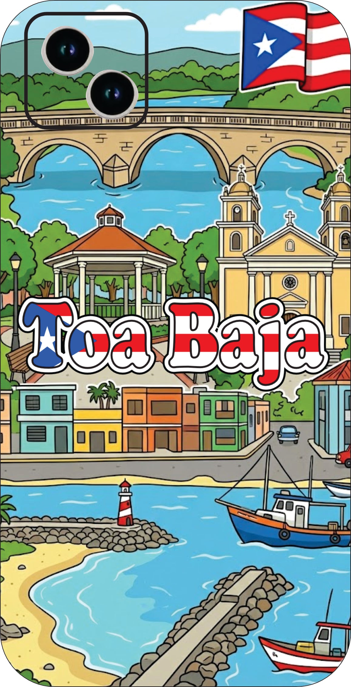 Puerto Rico Towns 3D Phone Case - iPhone & Android