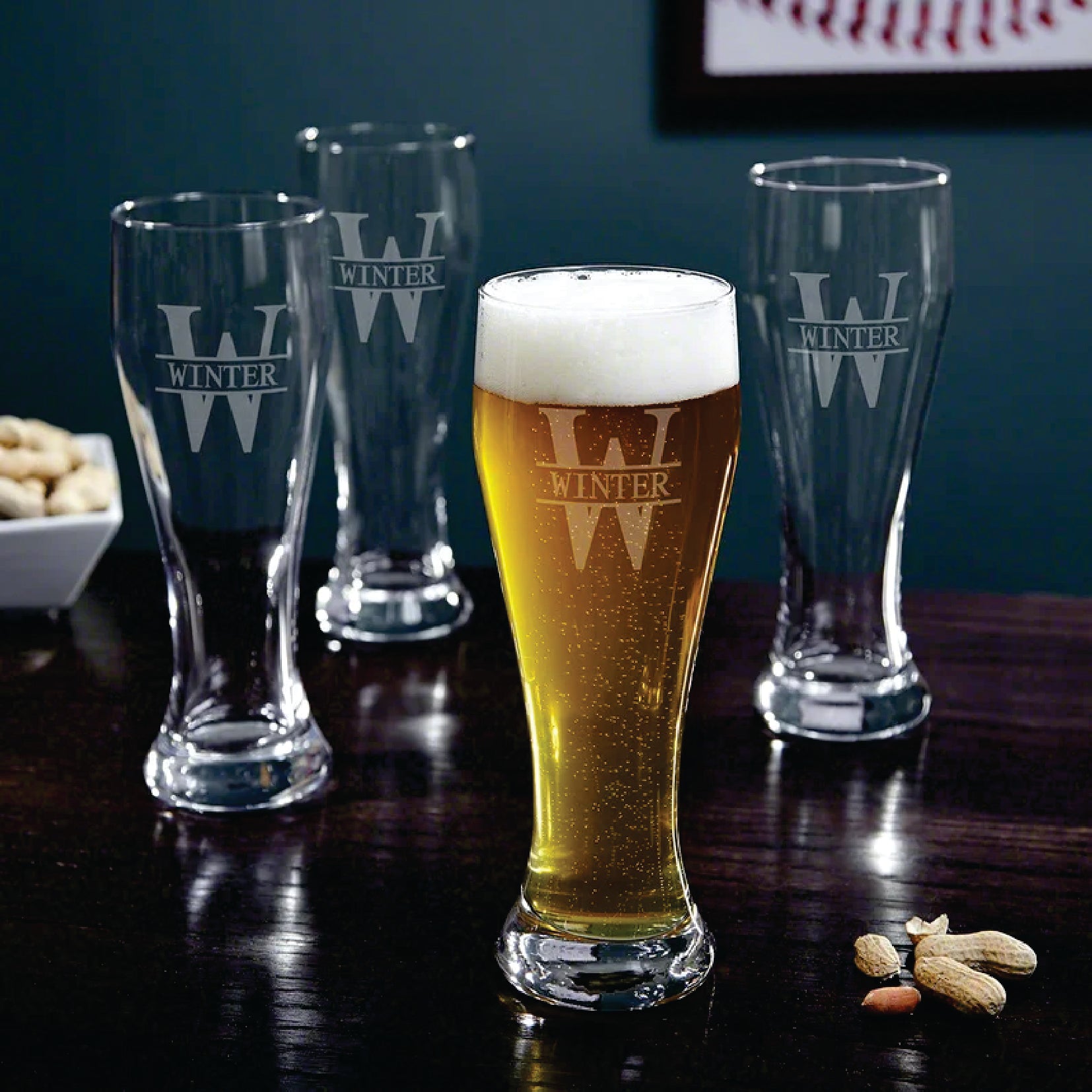 Vasos de cerveza personalizados de 19 oz para cerveza y cócteles (paquete de 4)