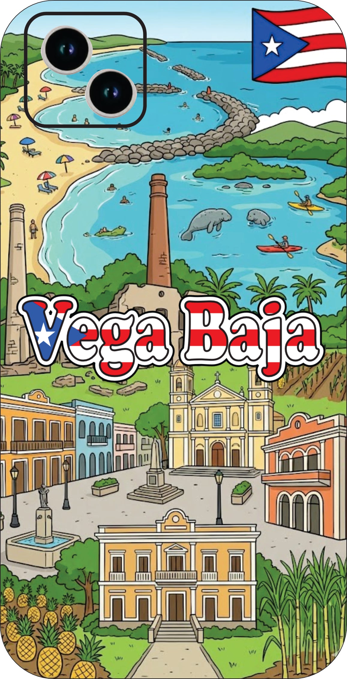 Puerto Rico Towns 3D Phone Case - iPhone & Android